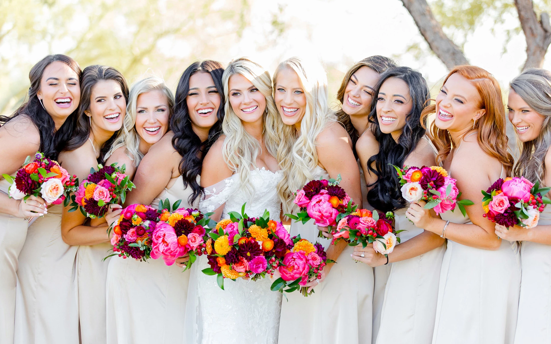 Bridal party at Ardea Country Club