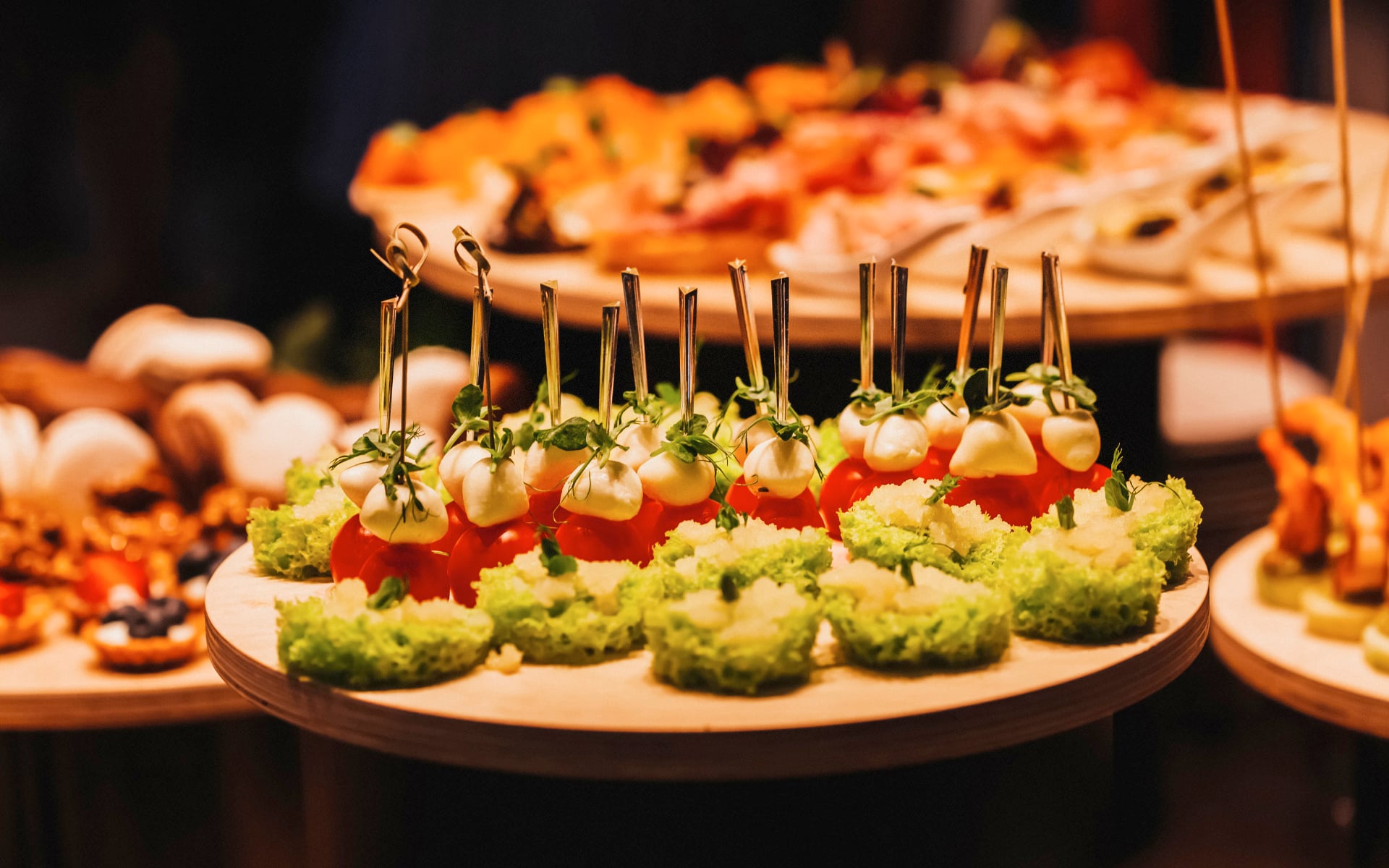 Small bites of food for an event