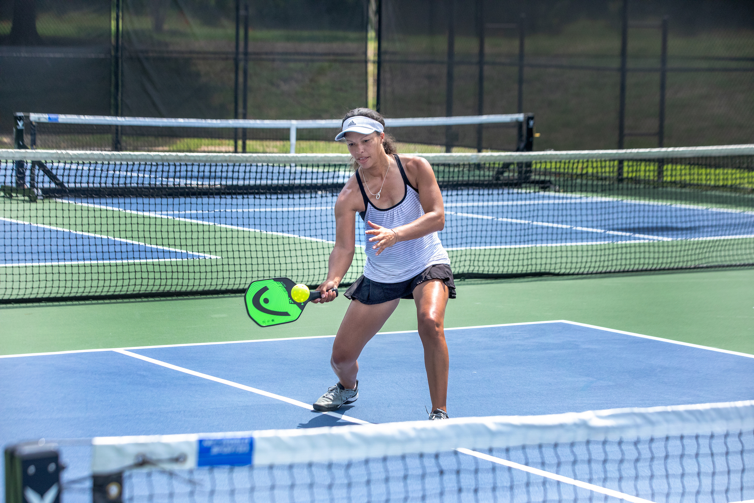 Female pickleball player