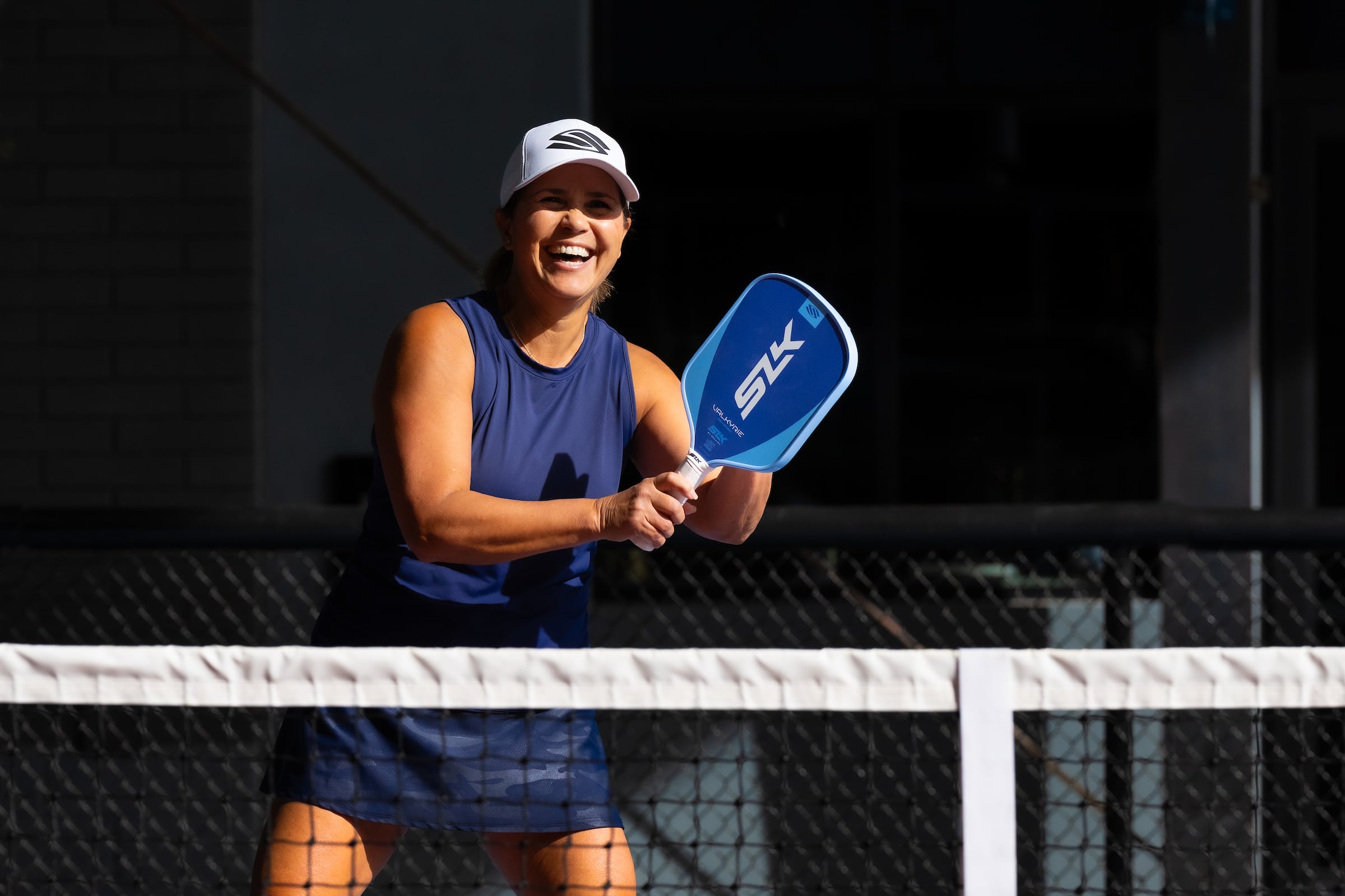 Woman playing padel