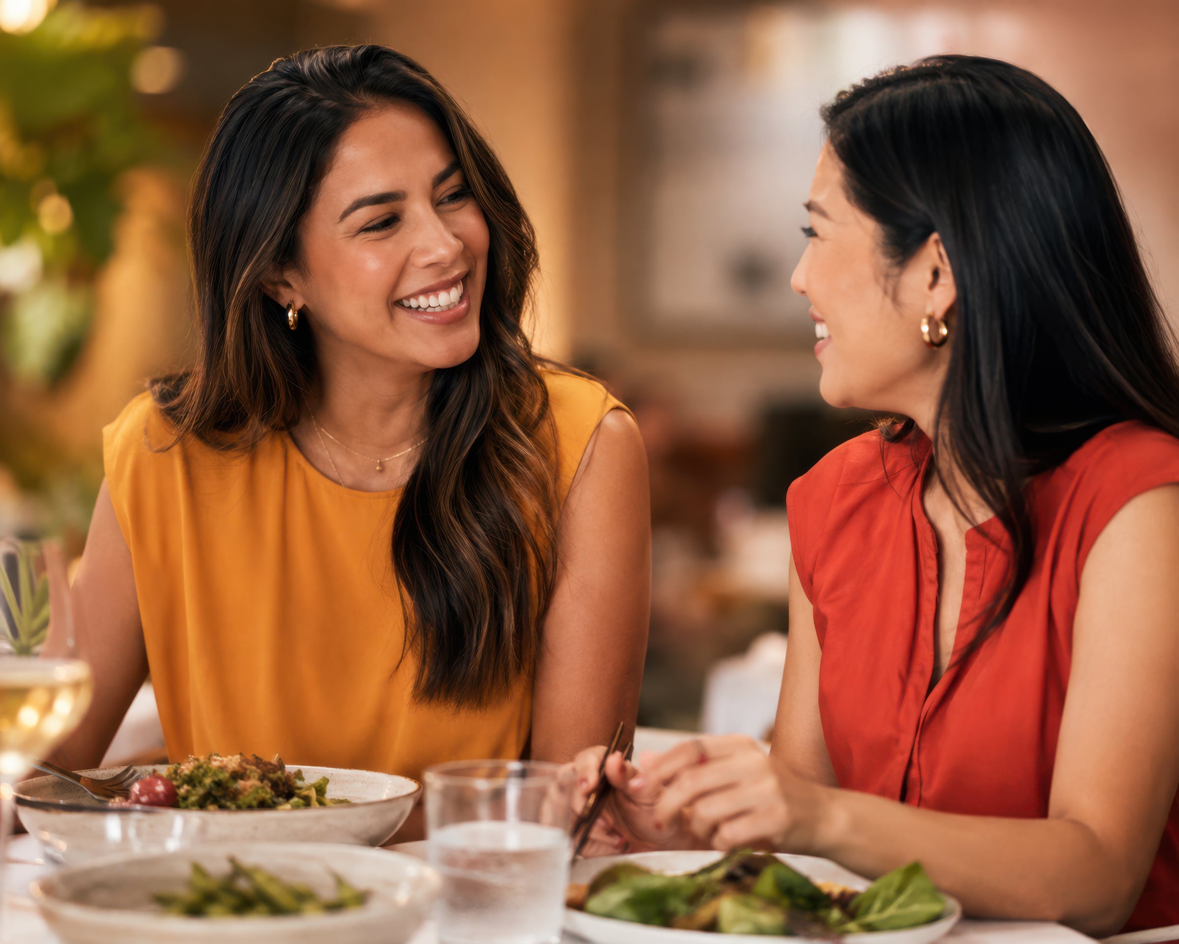 Two women dining