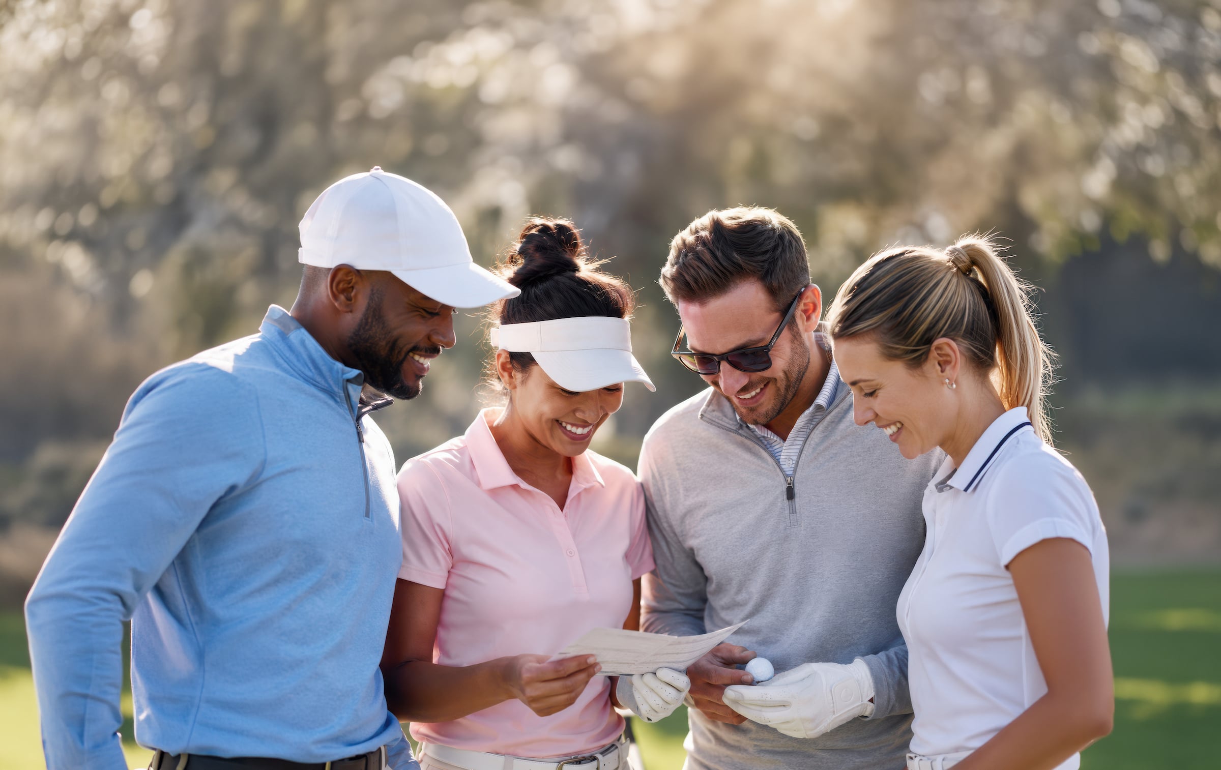 Group looking at scorecard
