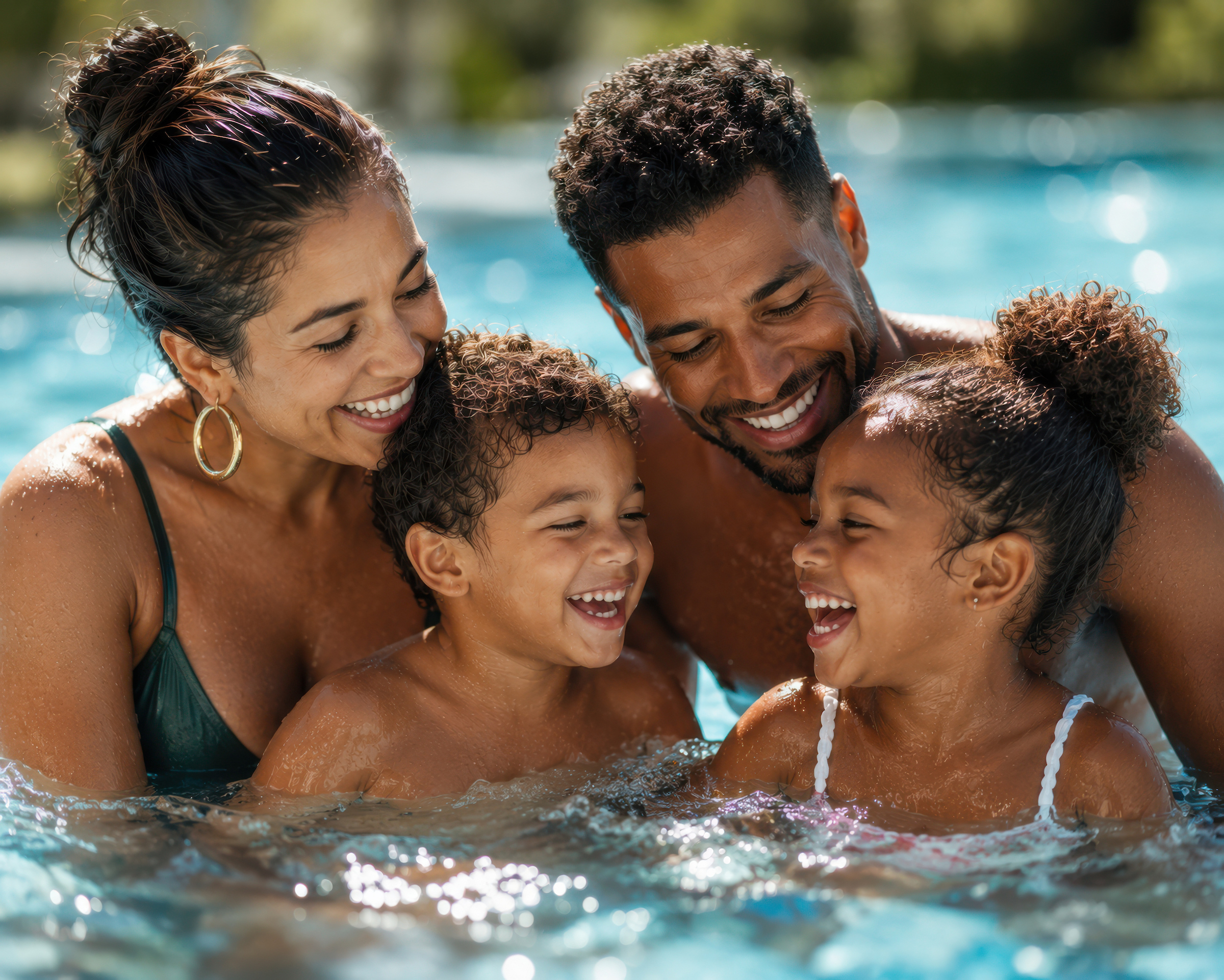 Mixed family in the pool