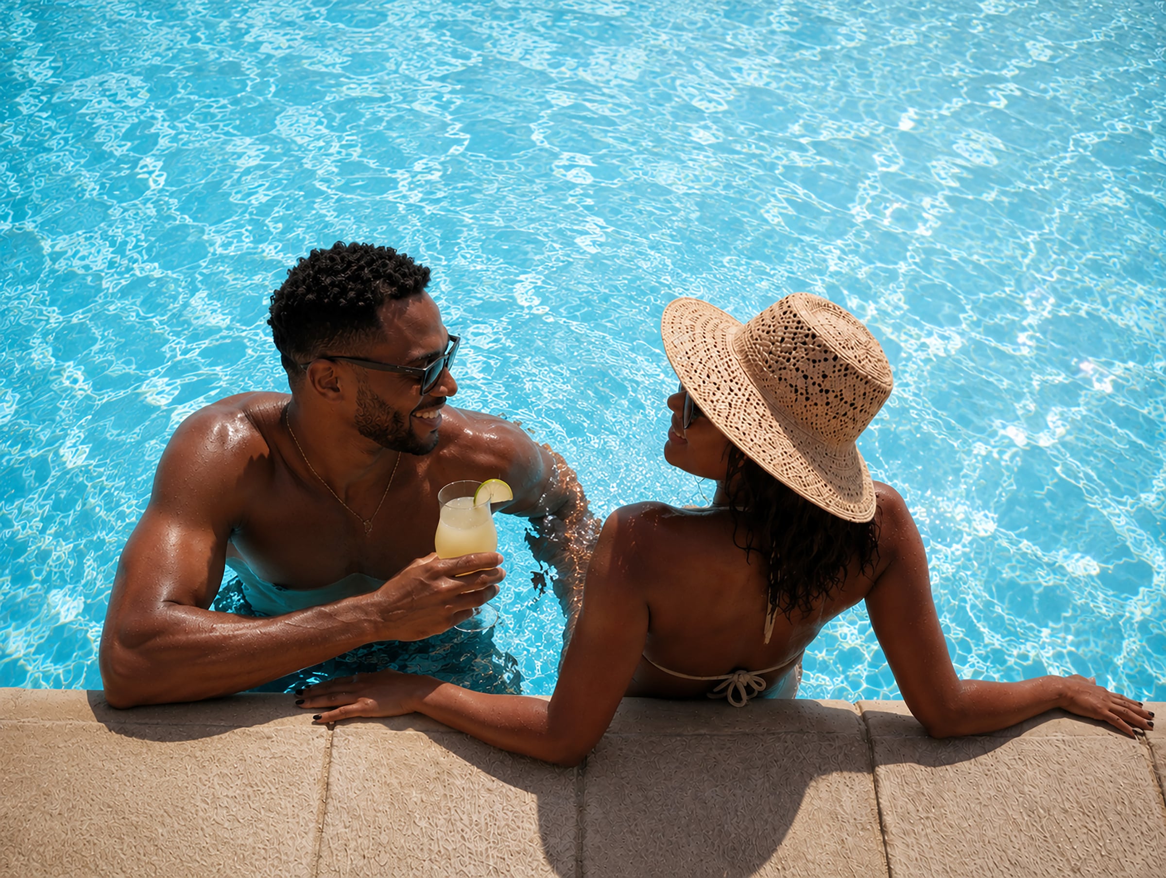 Couple at Pool