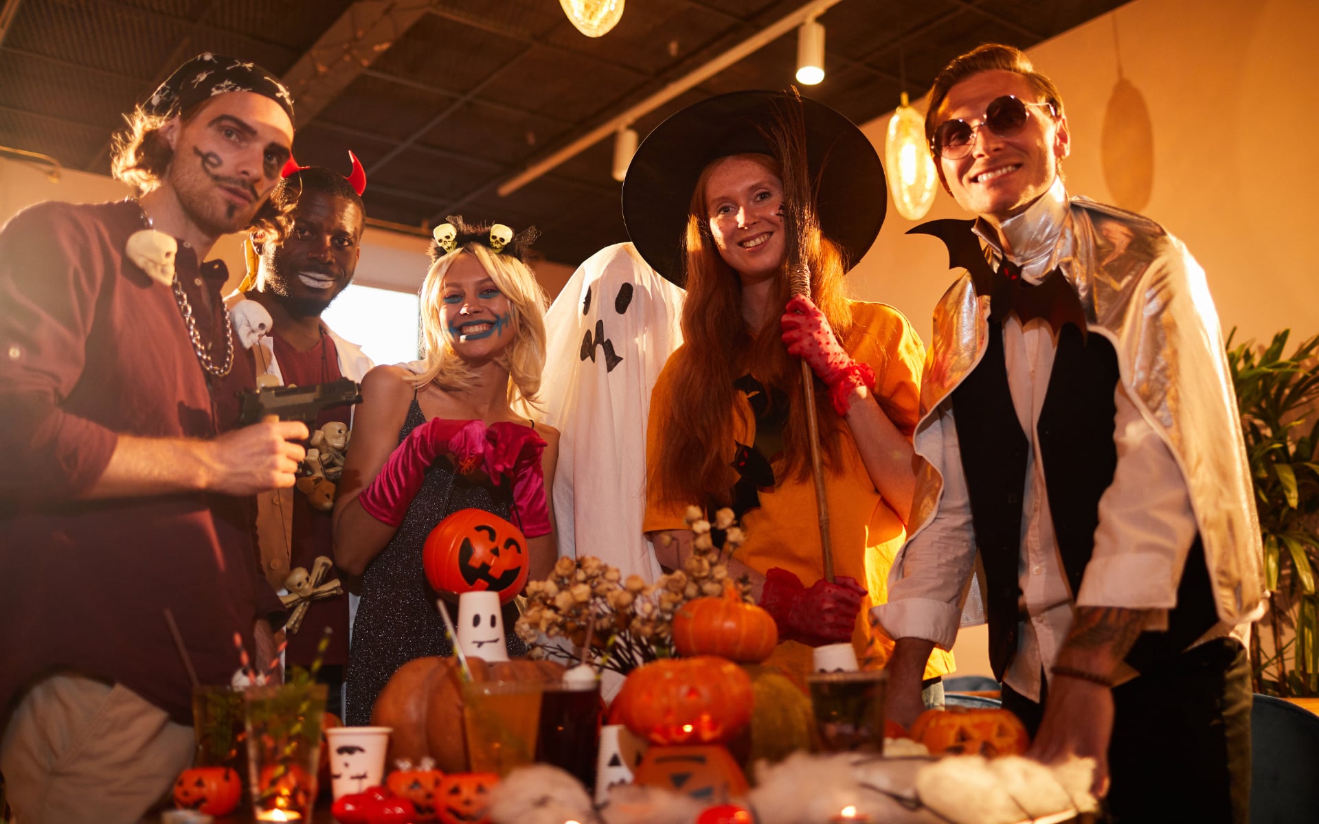 people in costumes