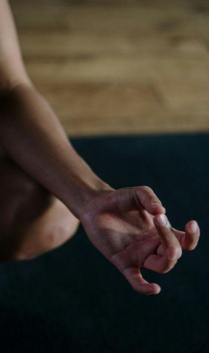 Yoga pose fingers