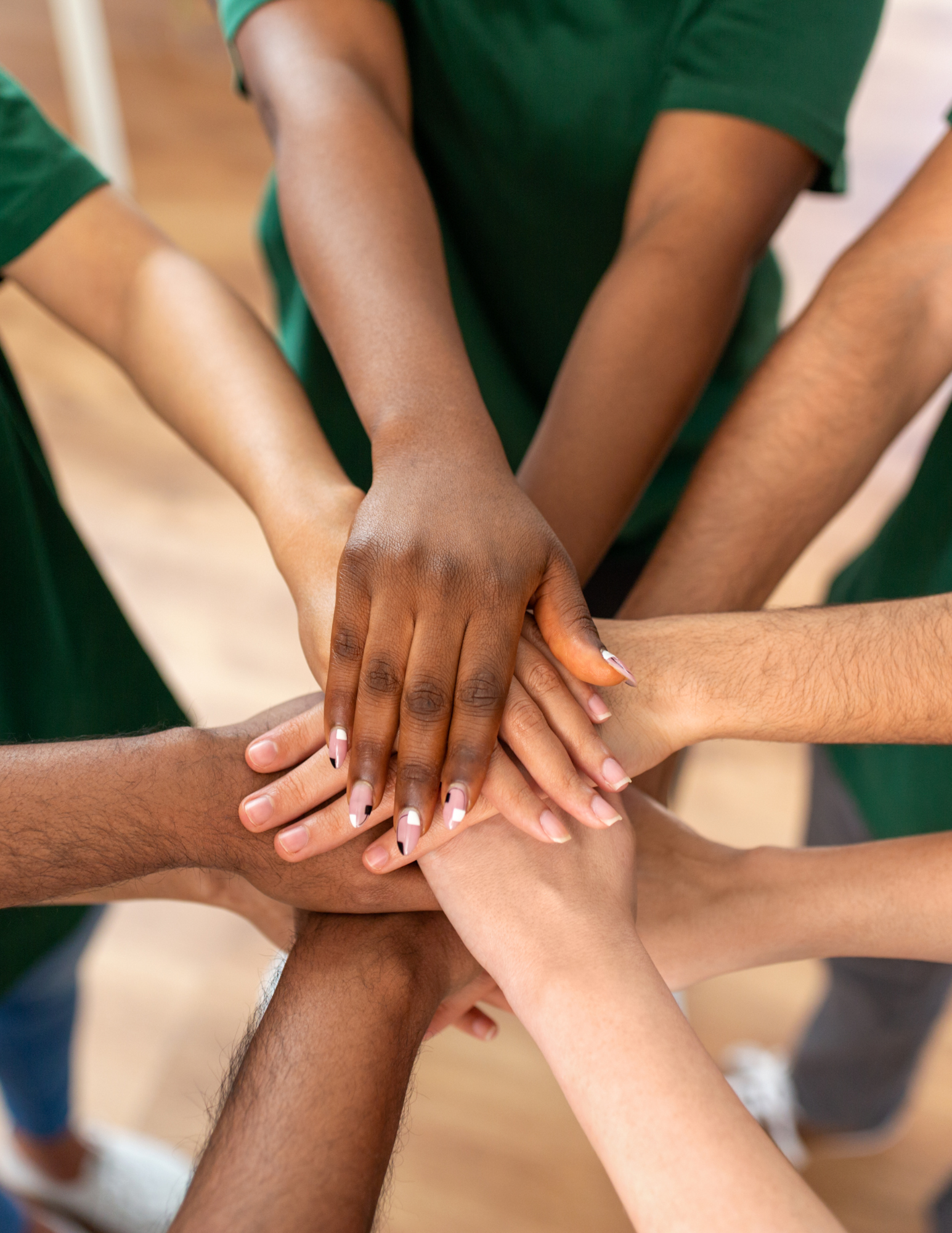 Hands of different races