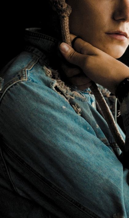 woman in ddenim jacket