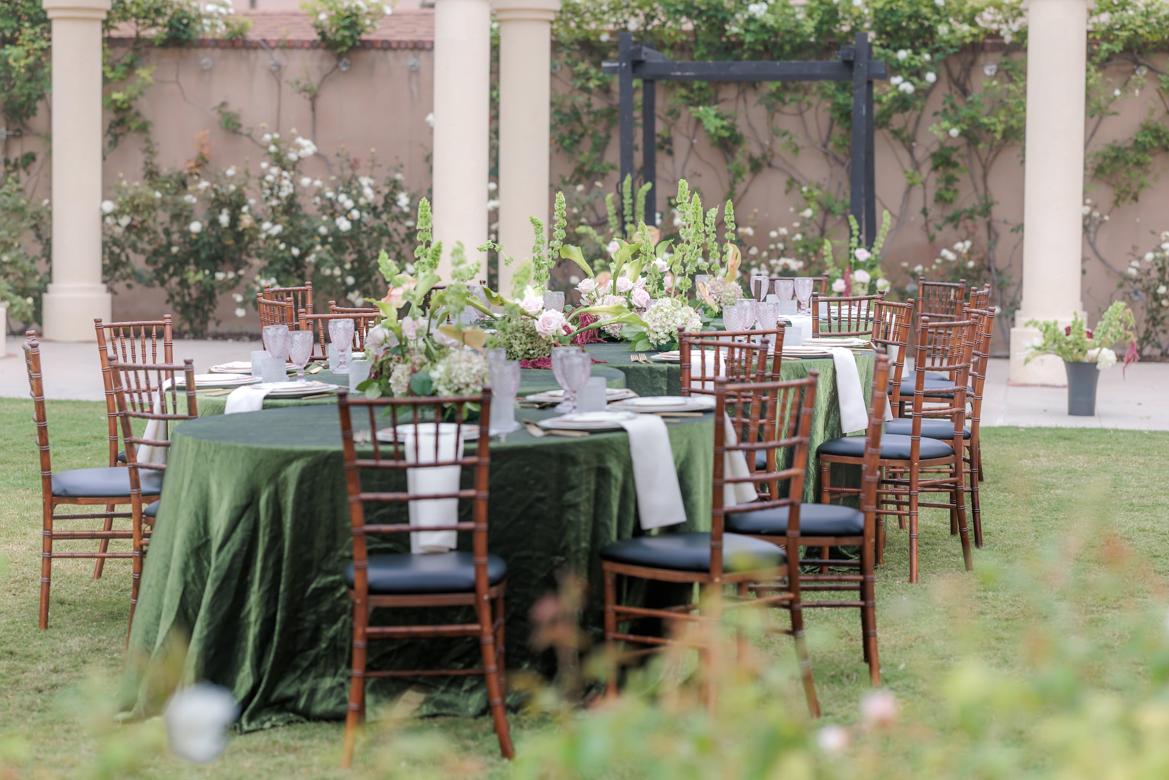 Outdoor Private Event Table Set Up