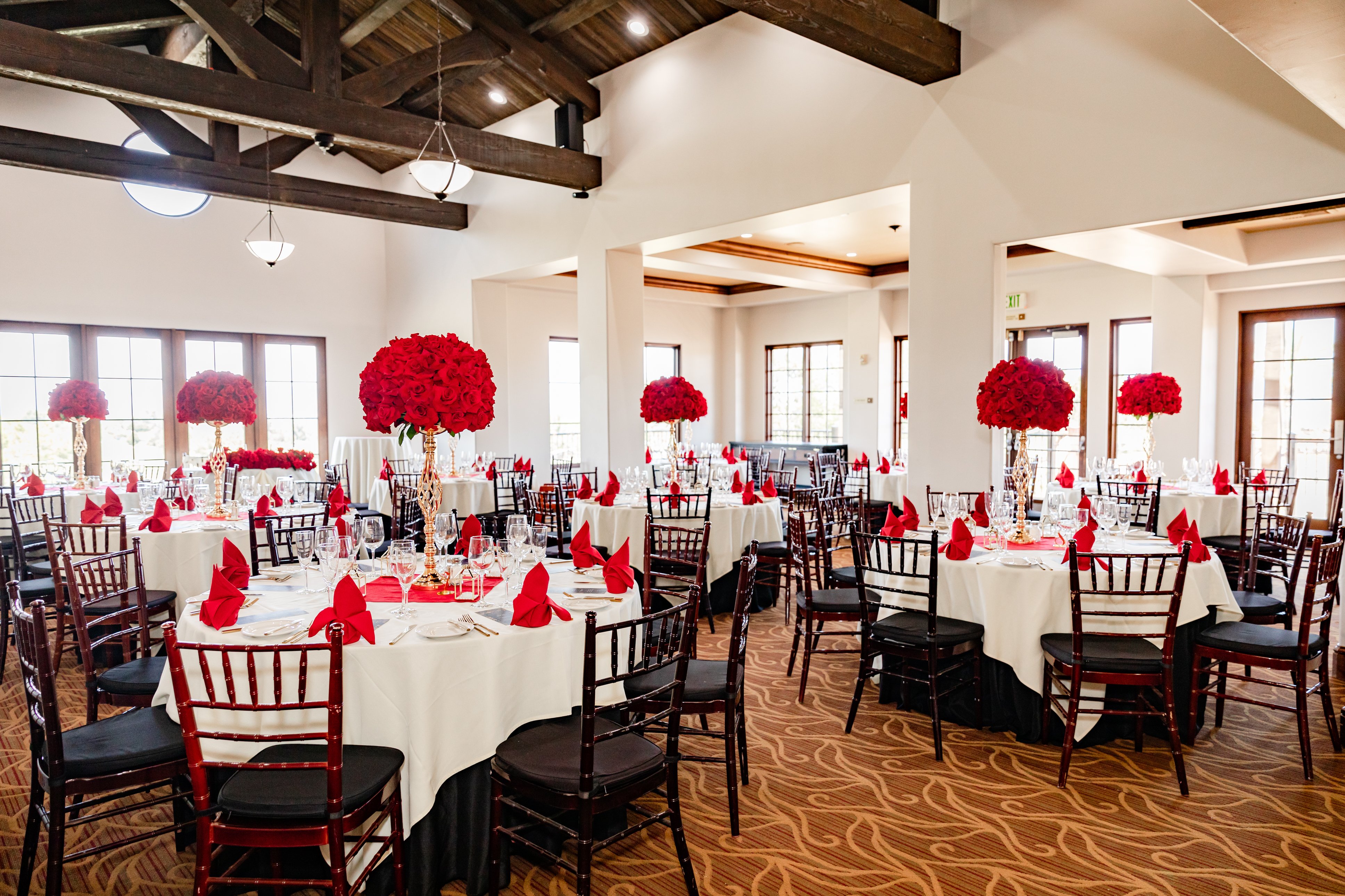 room set up for a wedding reception