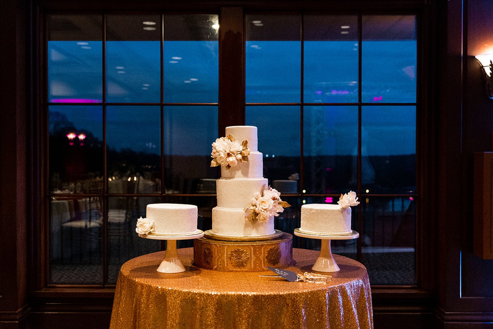Wedding Cake Table with 3 cakes