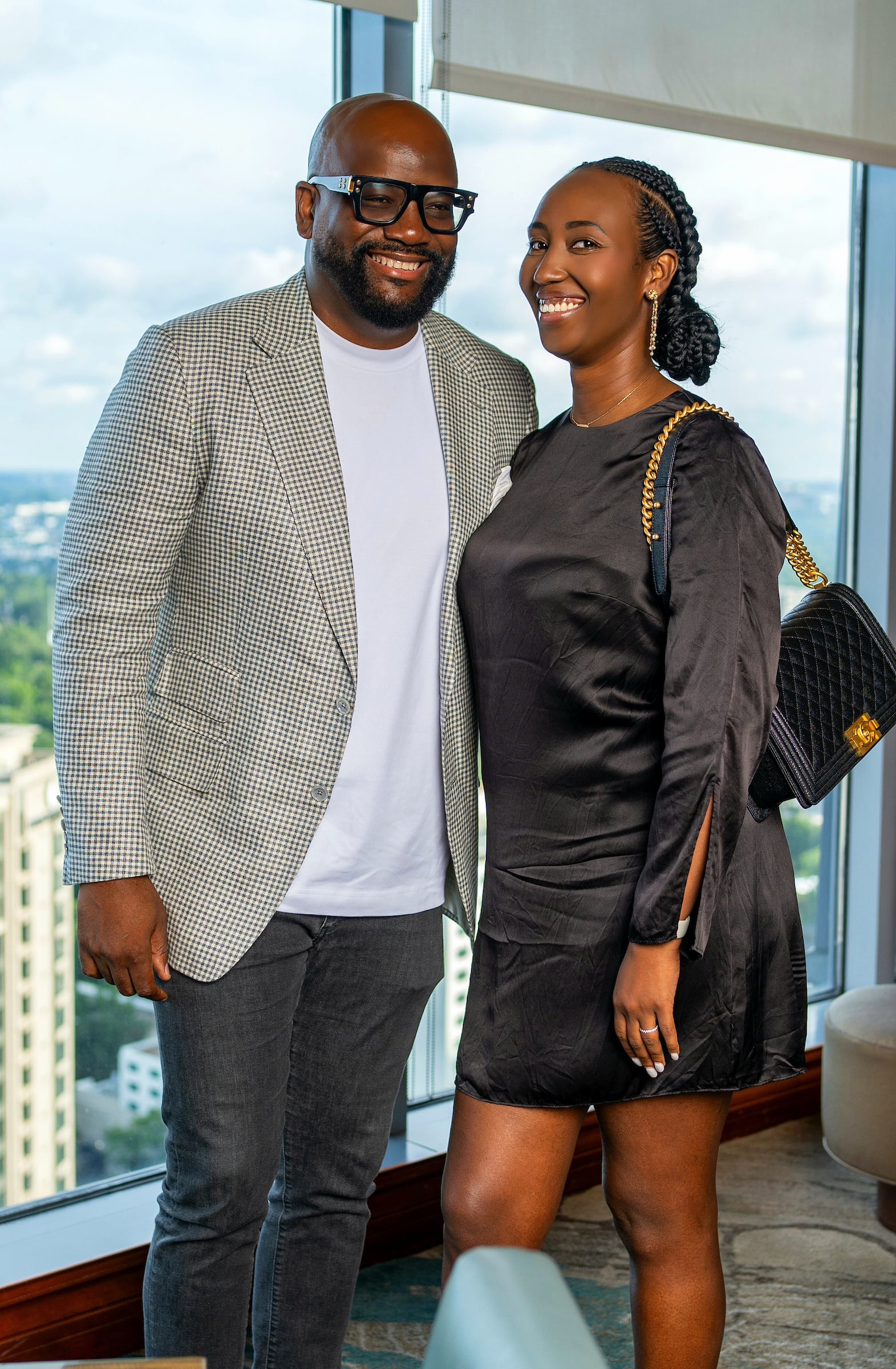 Couple smiling