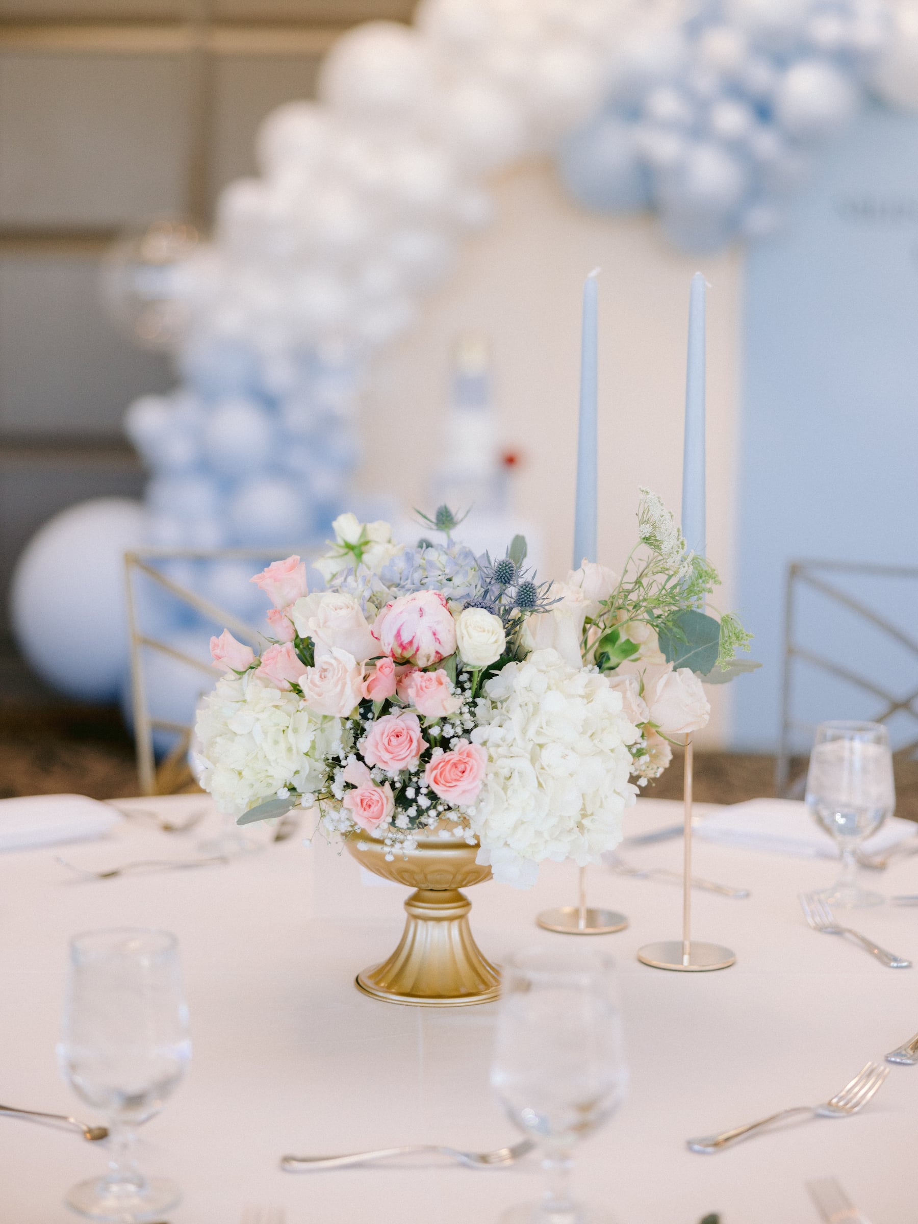 Private Event Birthday Celebration Table Set Up