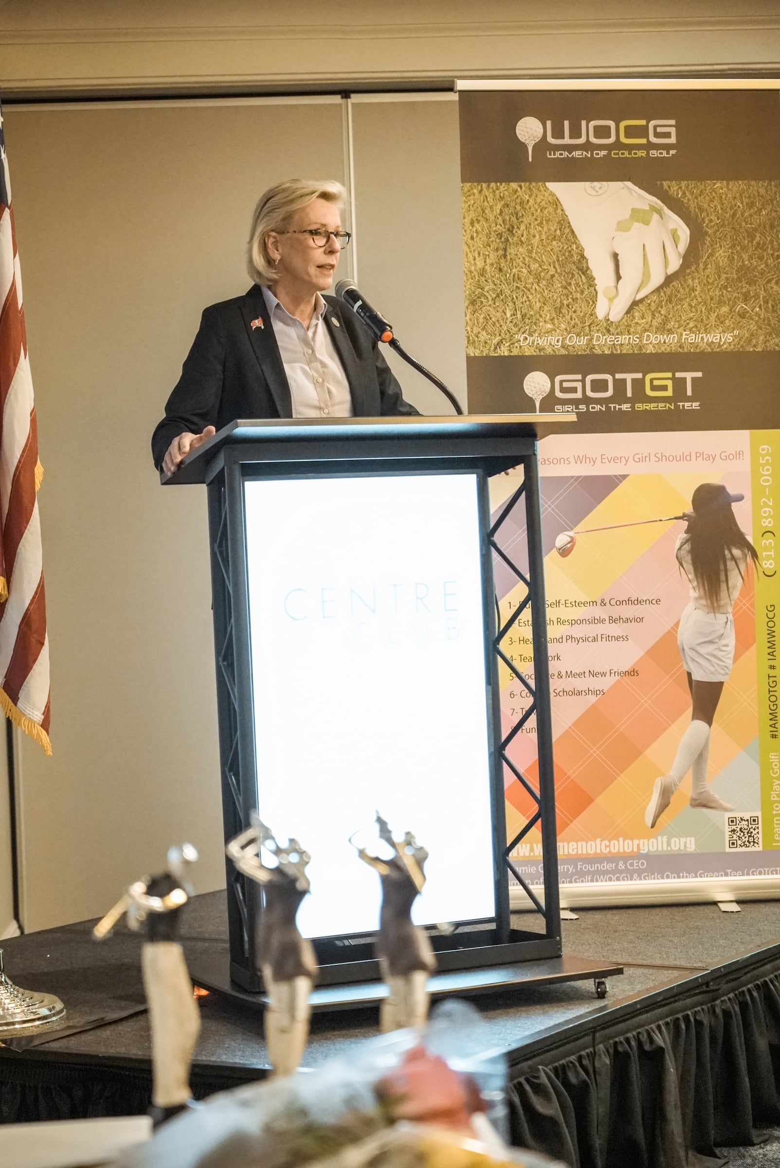 Speaker at a podium