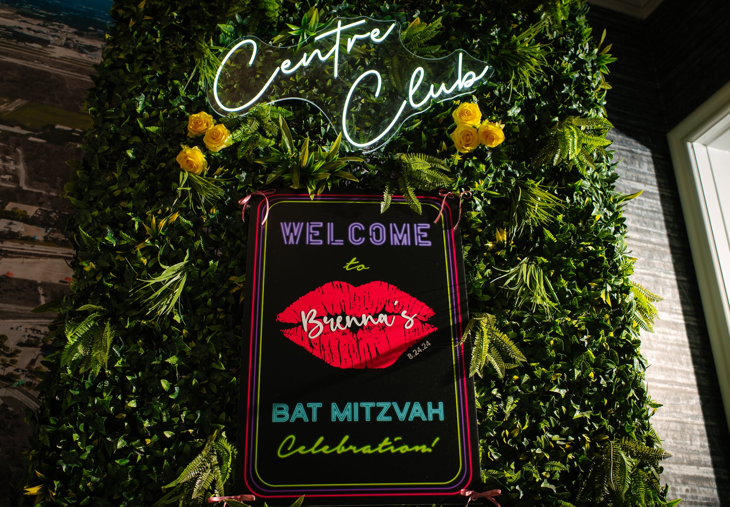 Centre Club Tampa Bat Mitzvah Celebration Sign