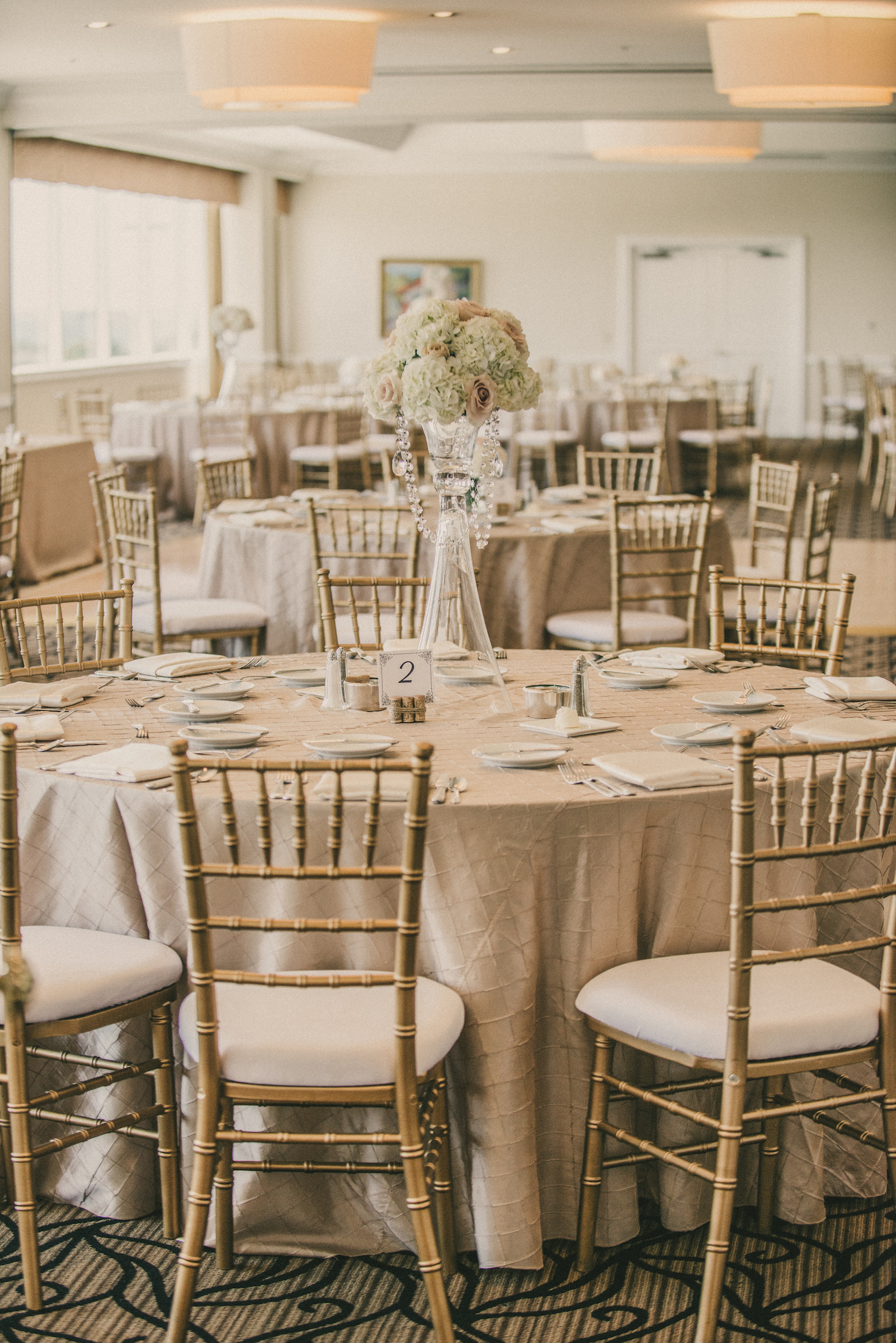 Centre Club Tampa Ballroom set up for a private event