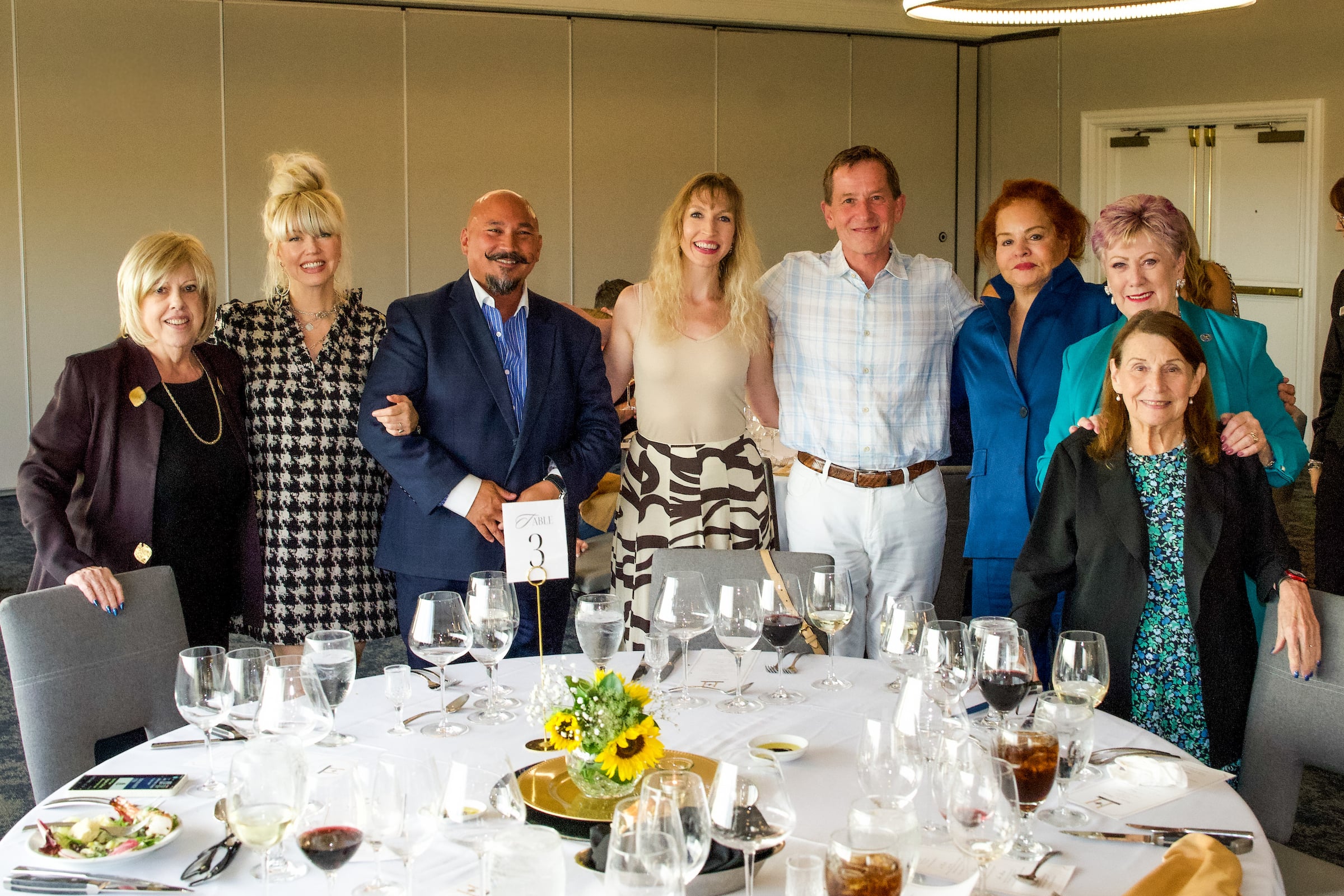 Mixed group of people at a private event