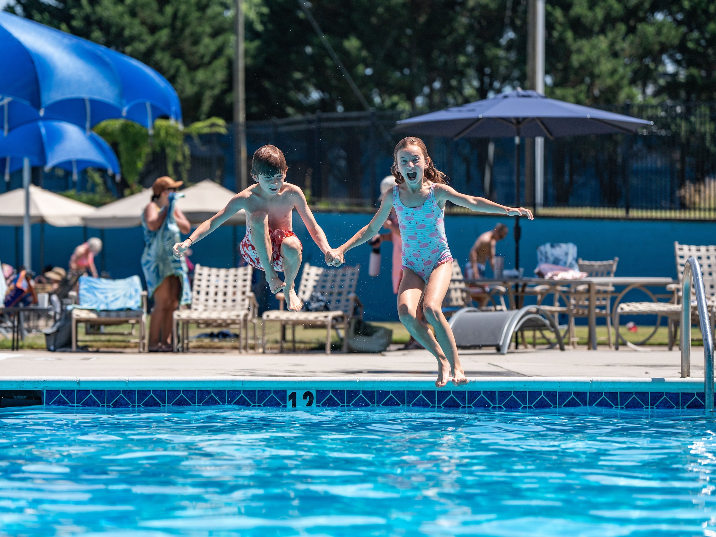 Kids at pool