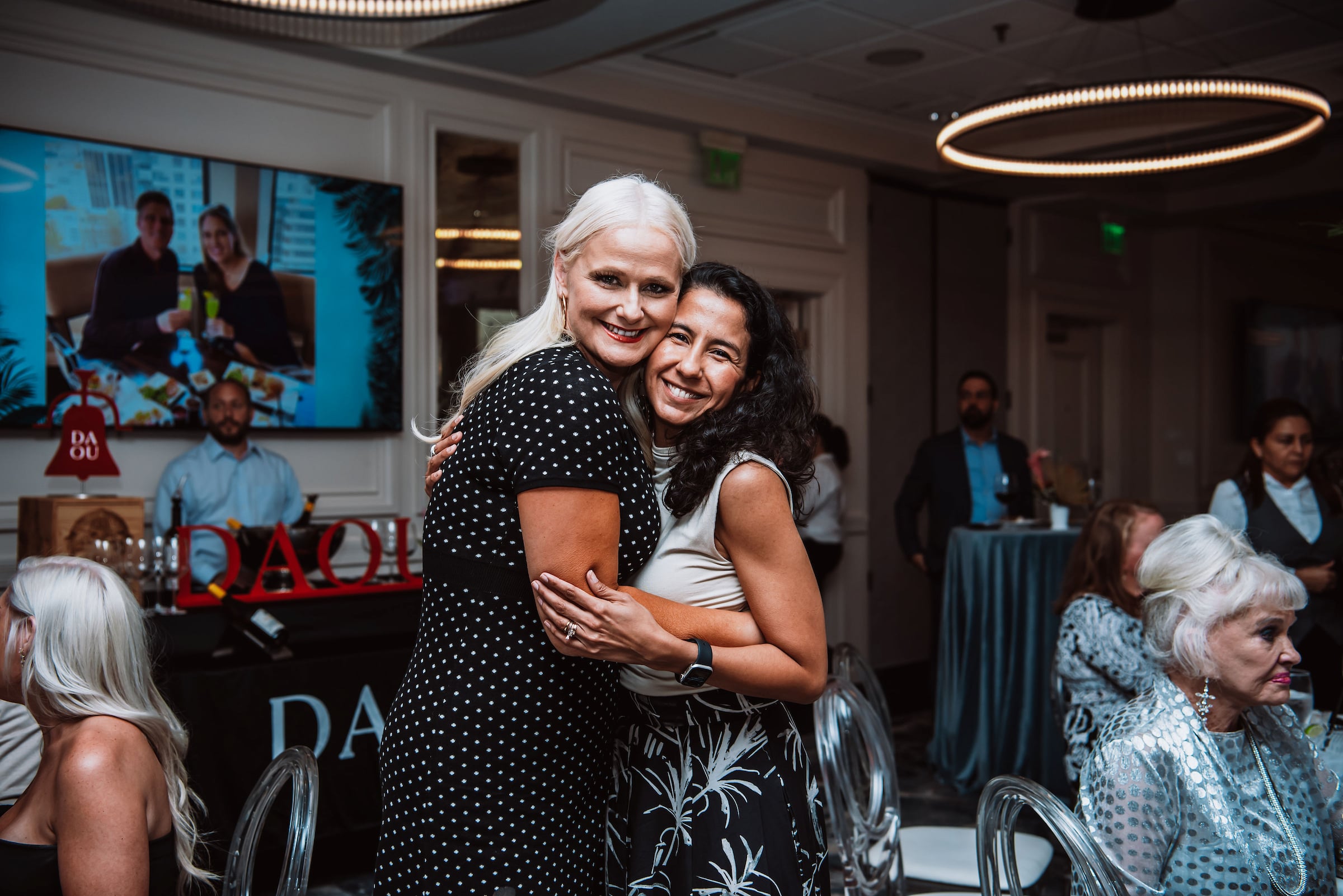 Women hugging