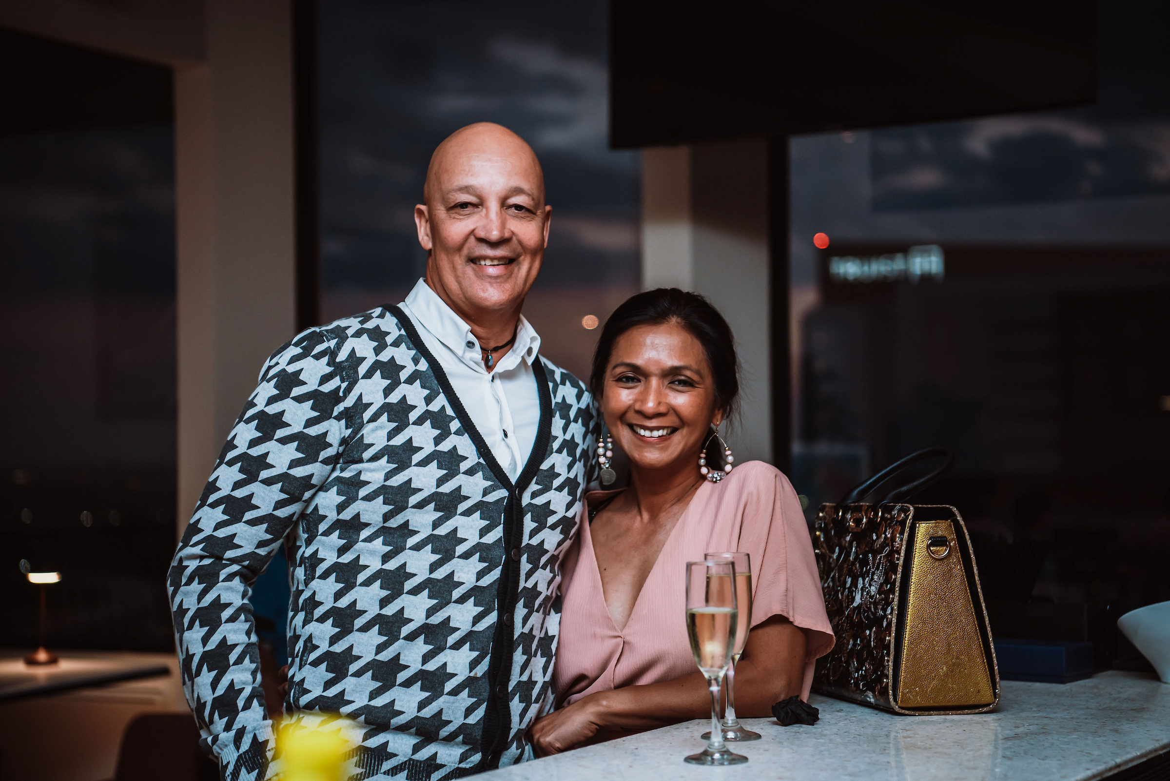 Couple with champagne