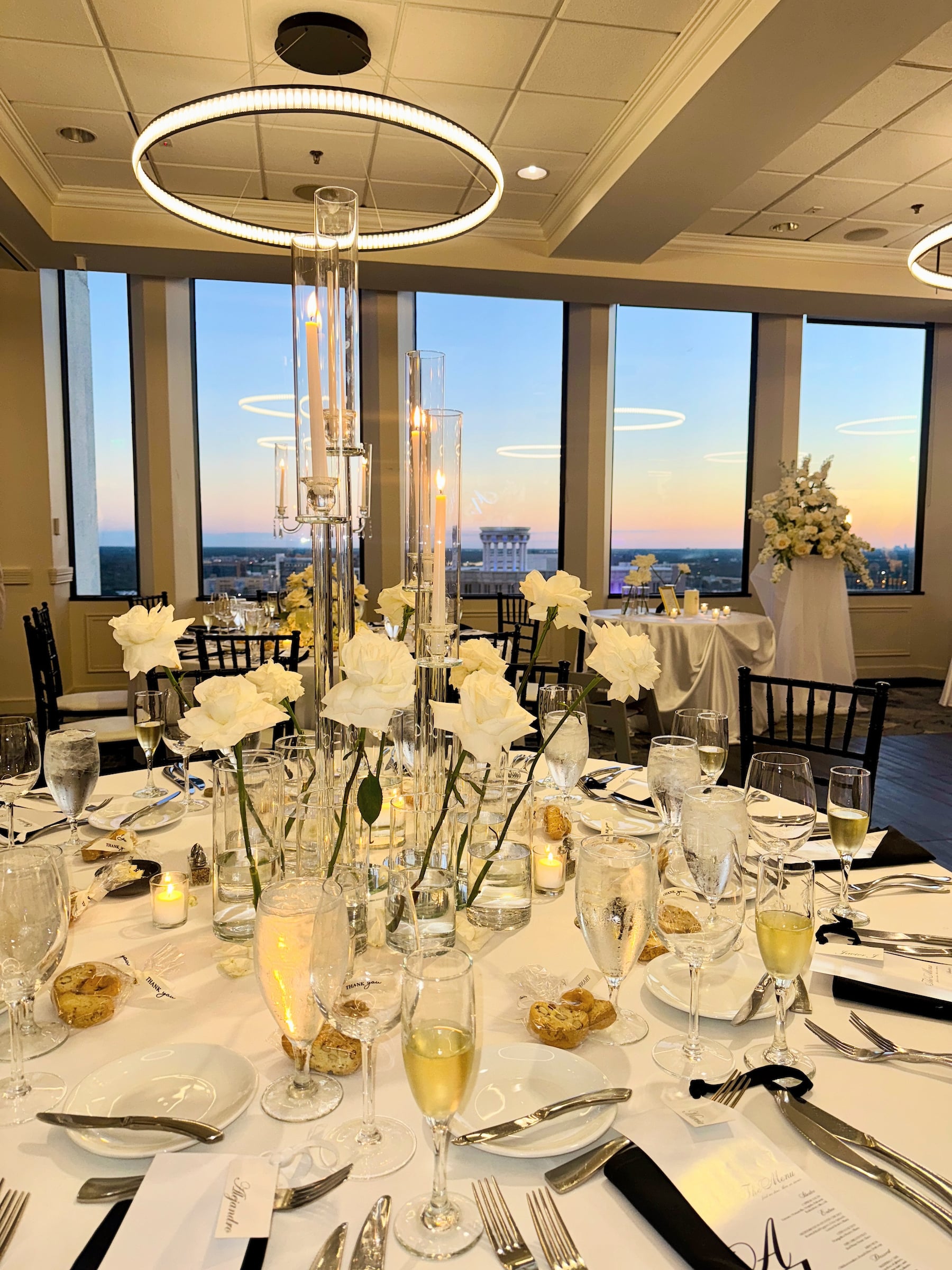 Table set up for event