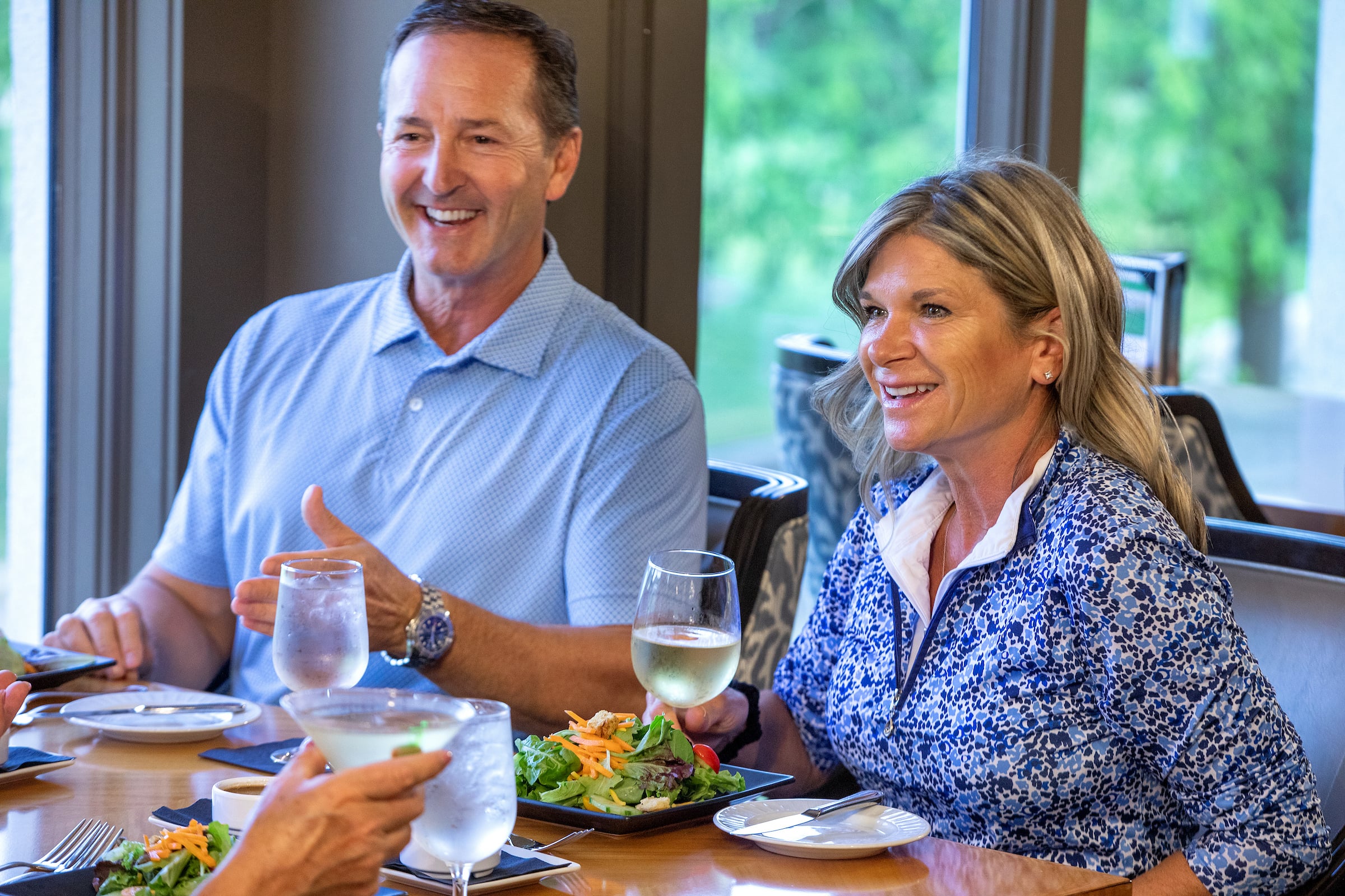 Couple dining at a dinner table