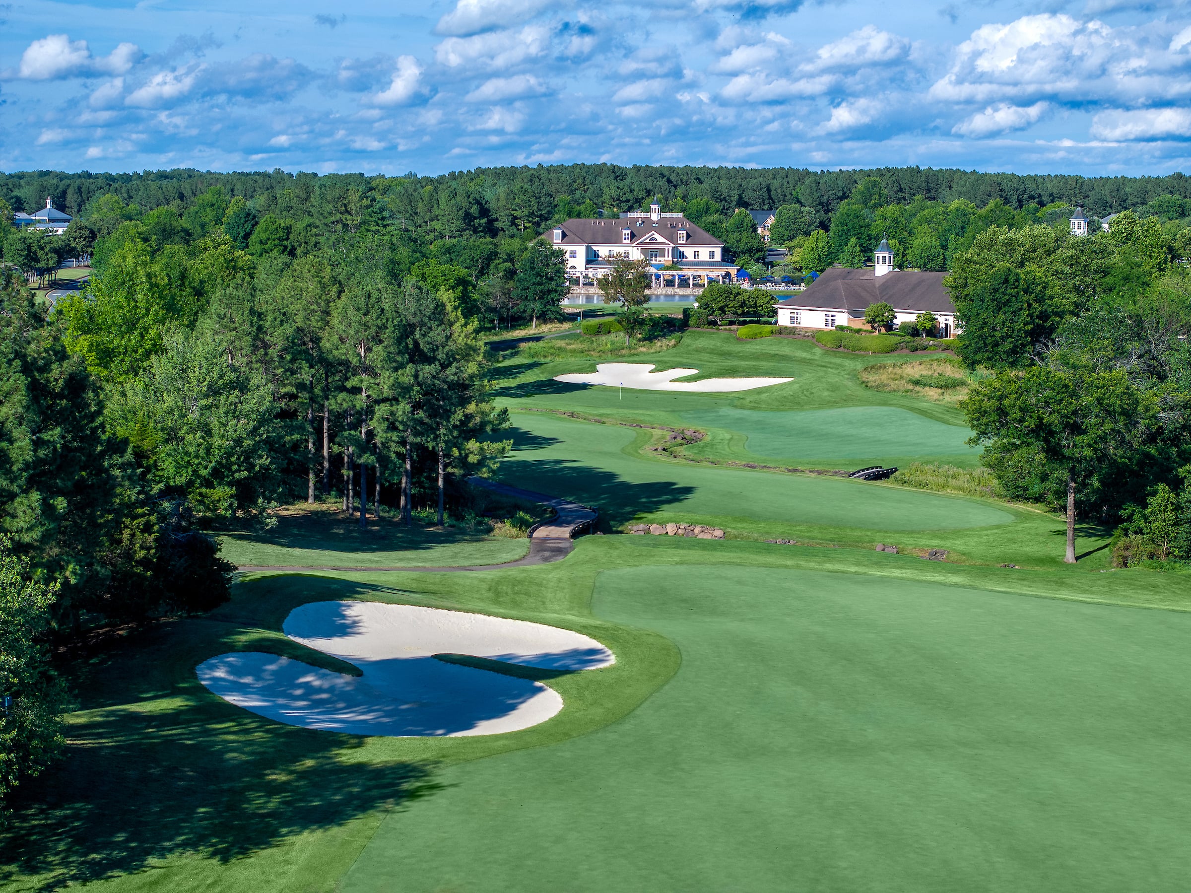 Clubhouse and course view