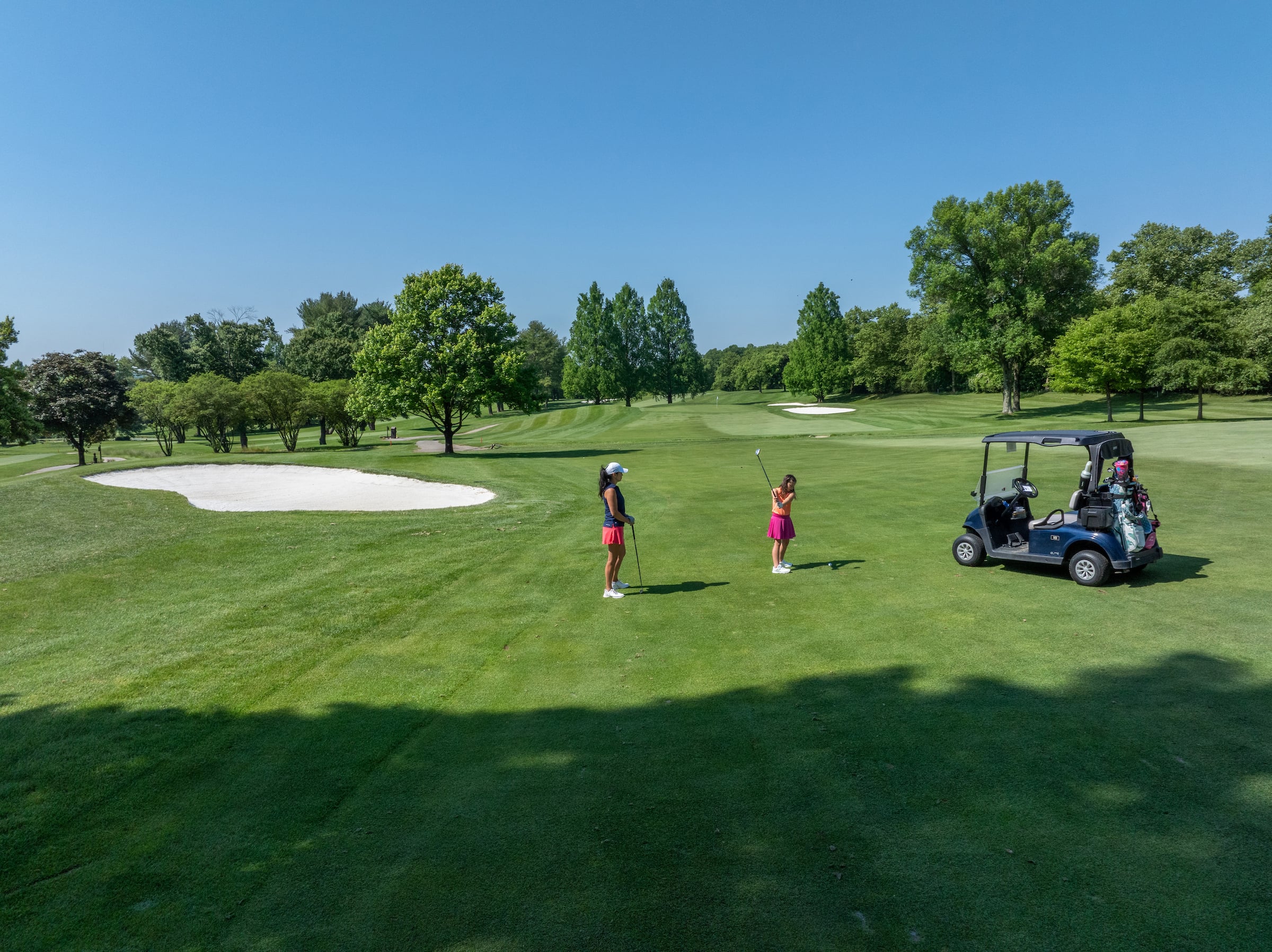 Golfers on course