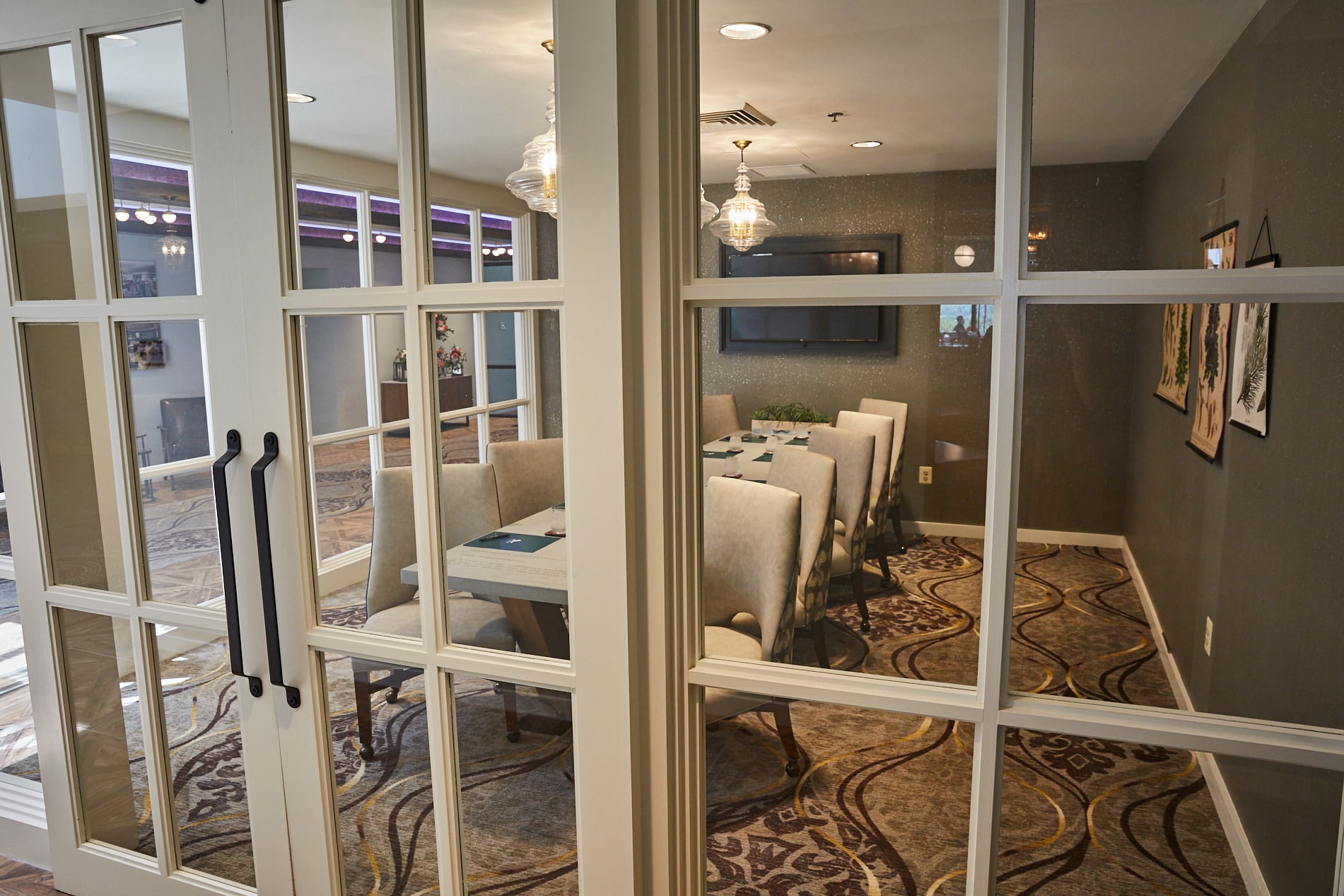 Meeting room through a window