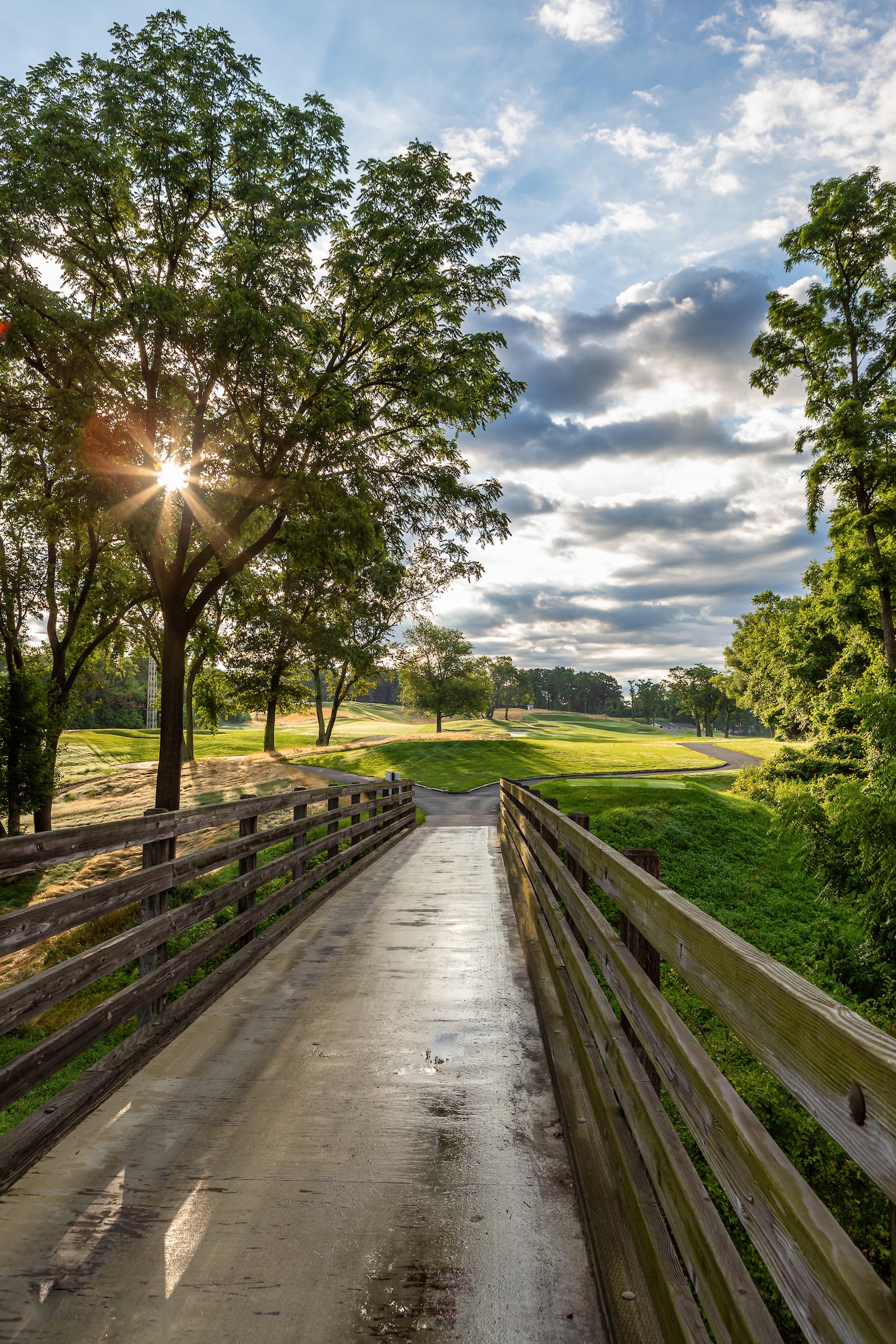 Bridge on a golf course