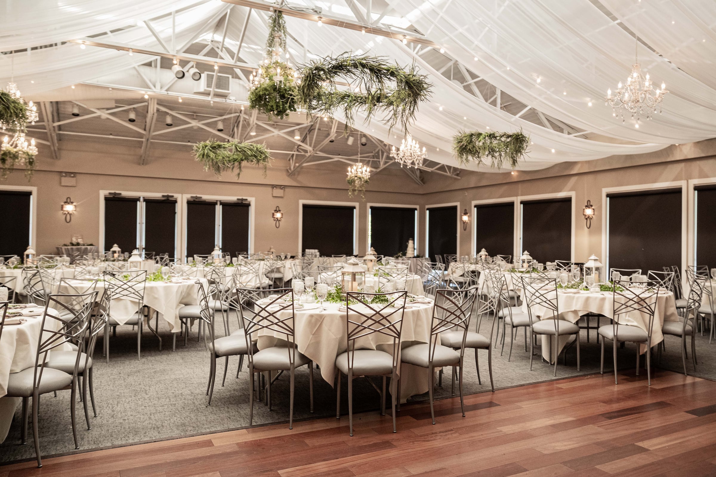 tables and chairs set up for an event