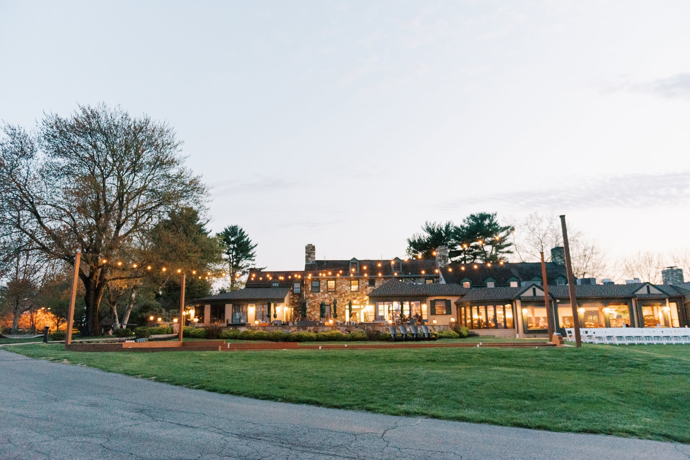 Hartefeld clubhouse set up for a wedding