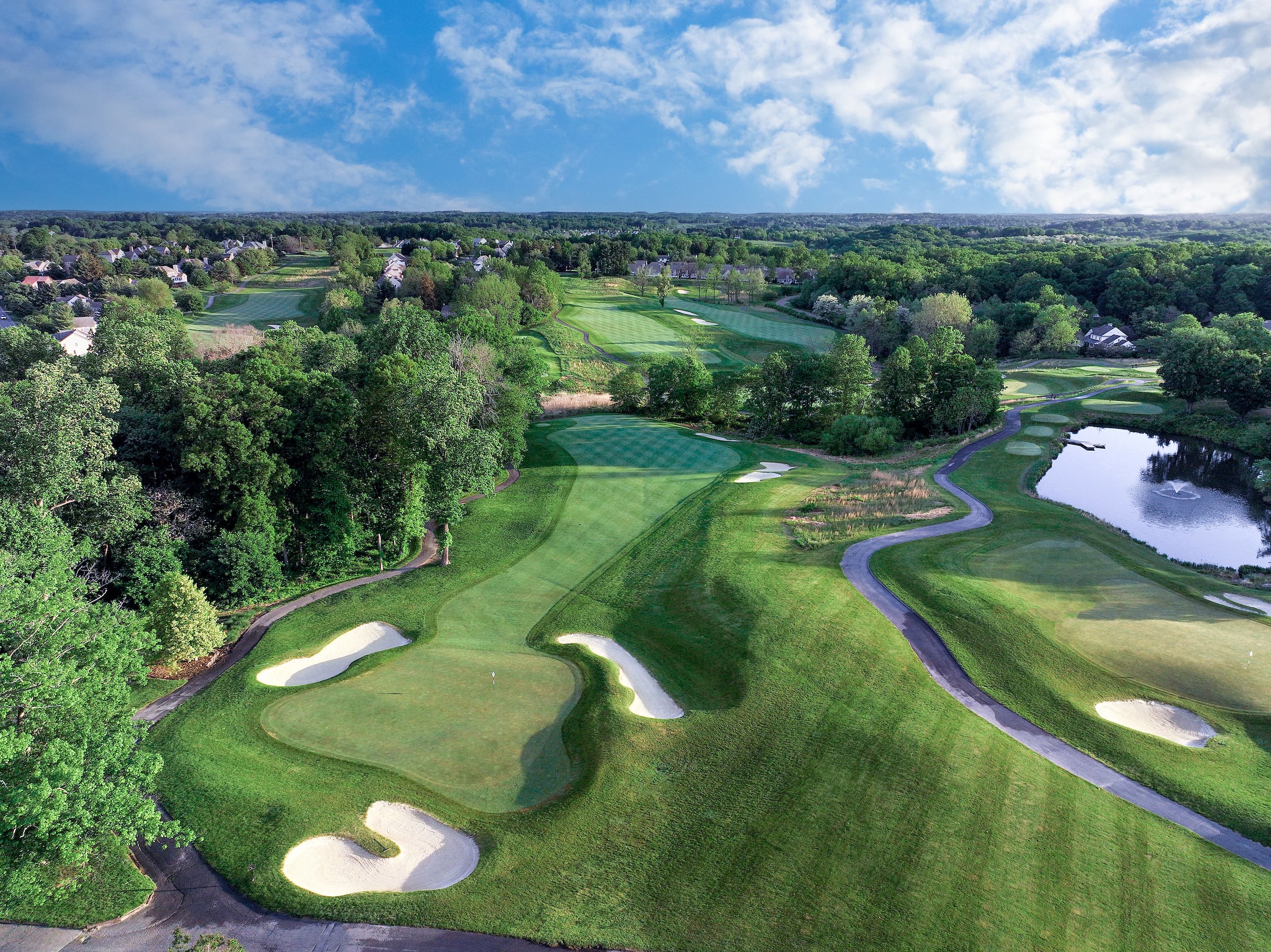 Aerial view of the Hartefeld Gold Course.