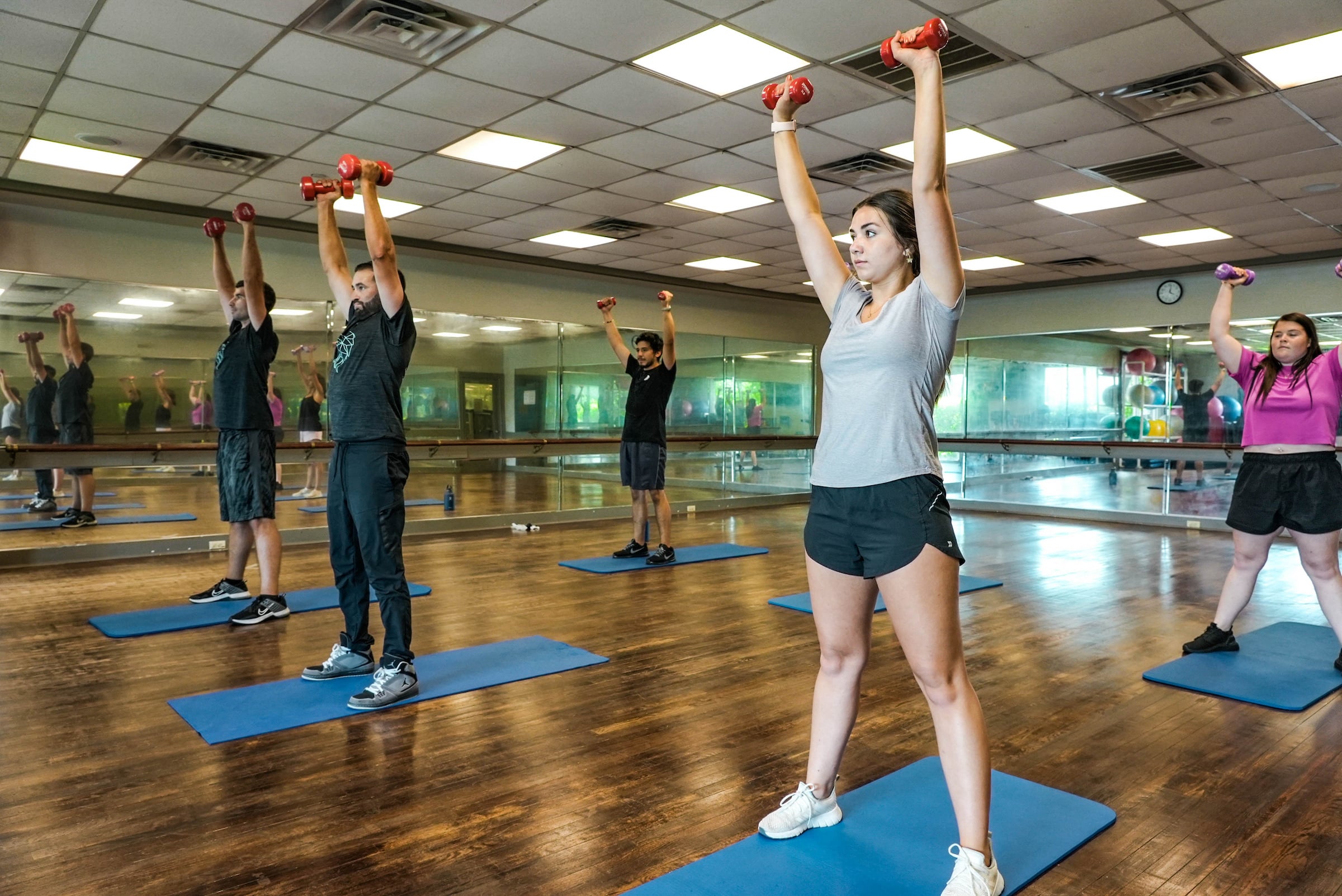Instructor-led fitness class