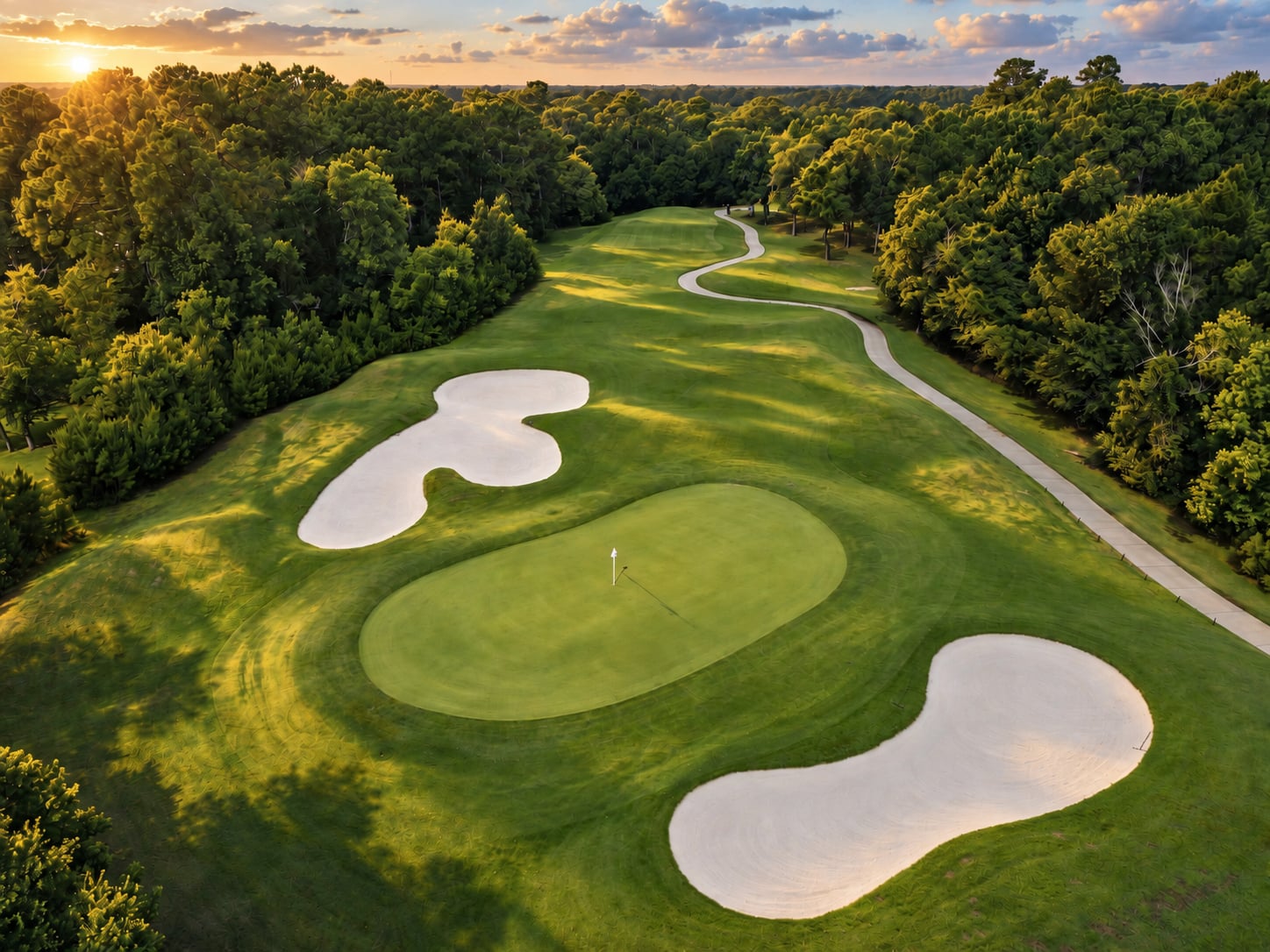 Aerial view of golf course