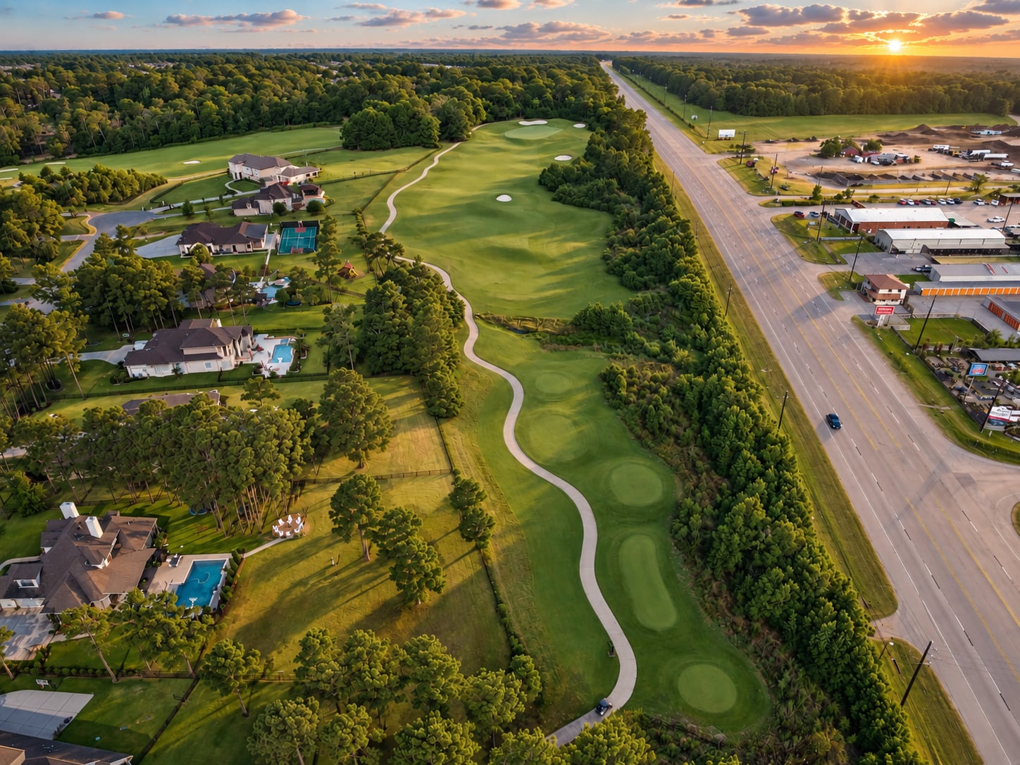 Aerial course view