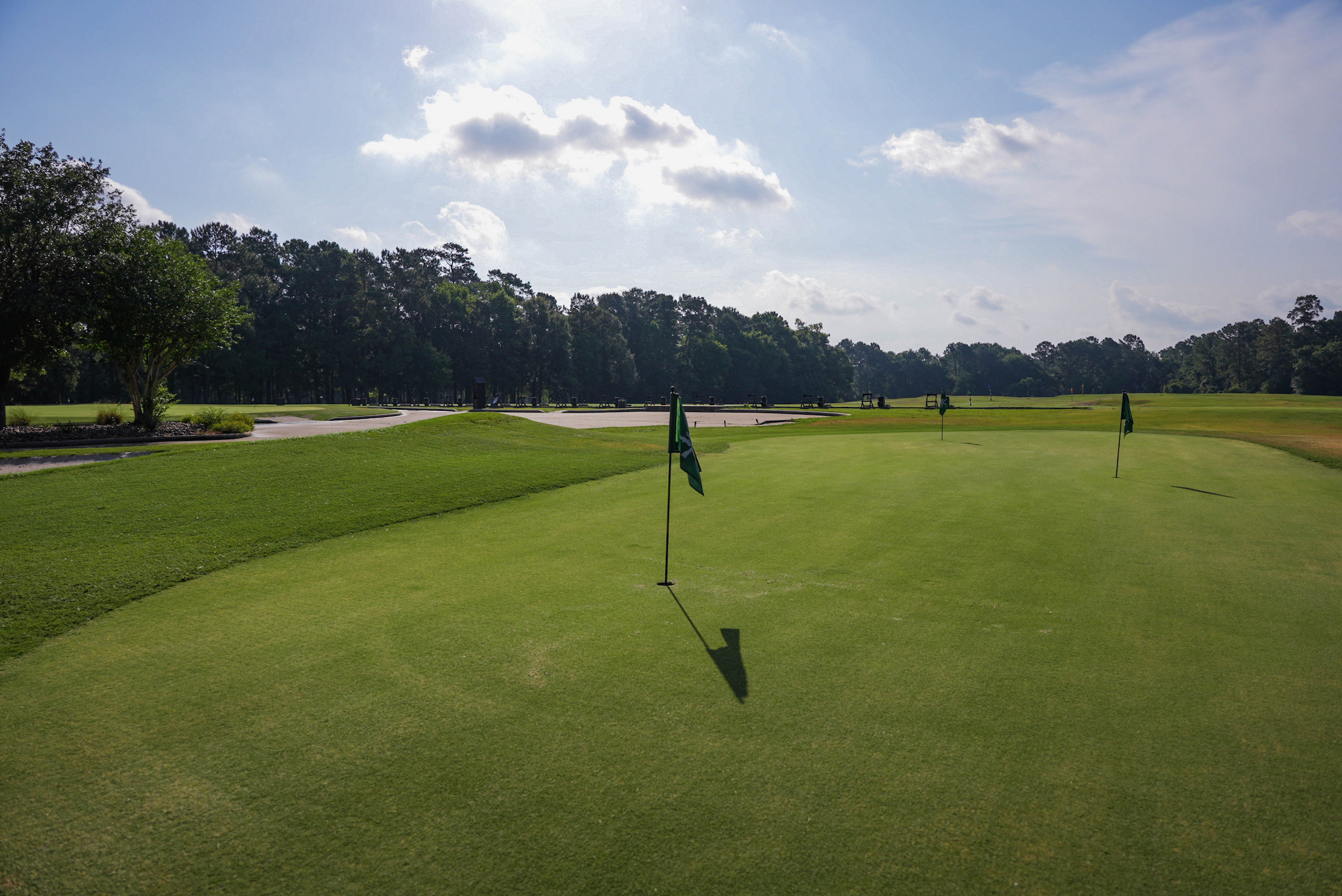Golf course & hole flag