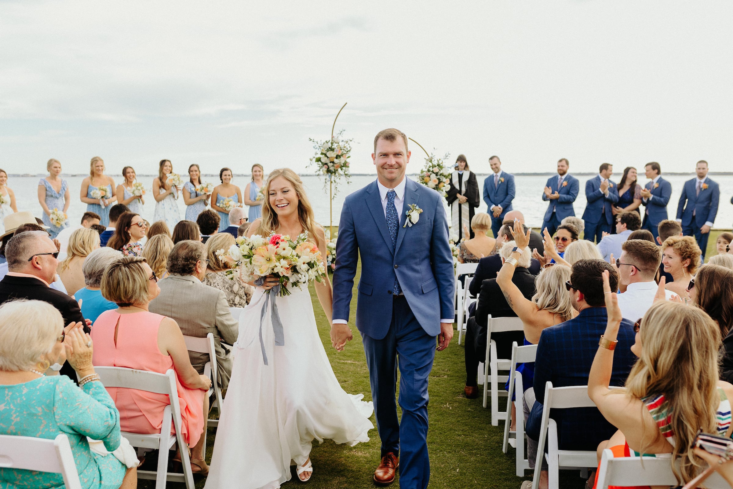 bride and groom getting married