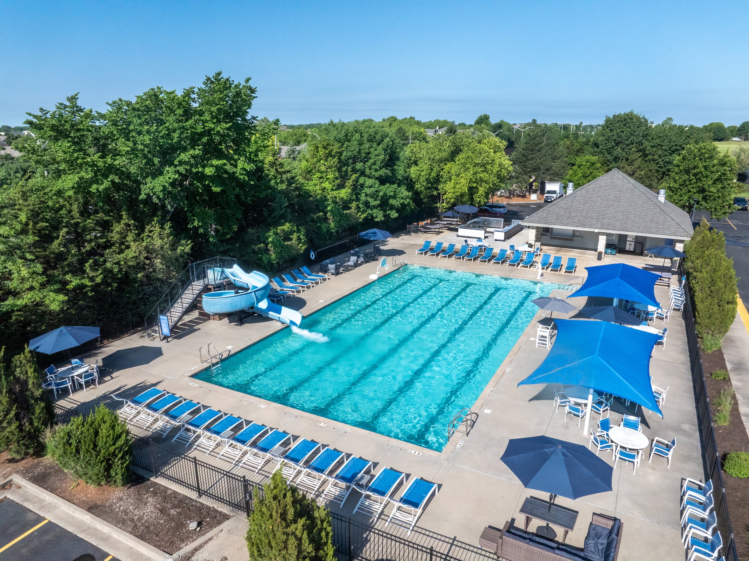 View of pool area