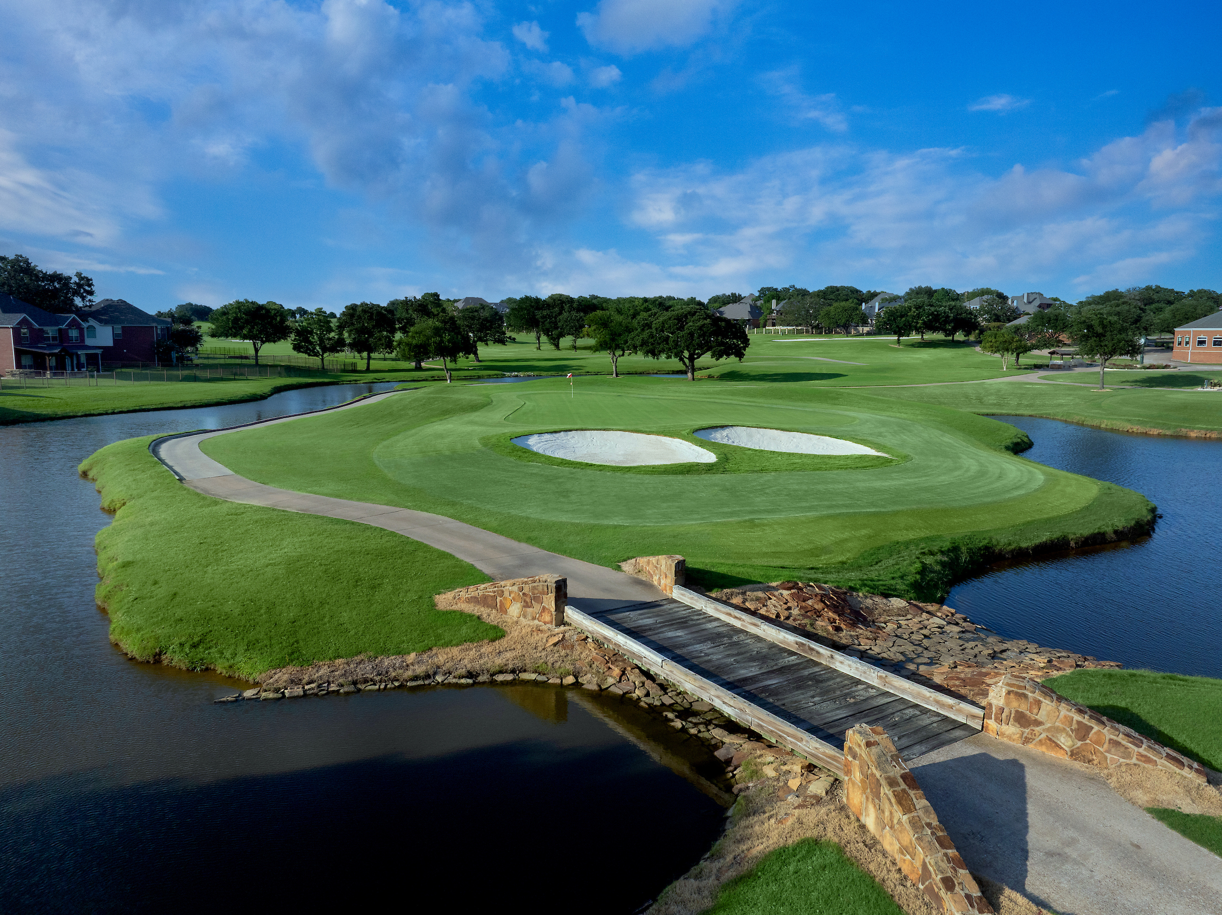 Golf course and bridge