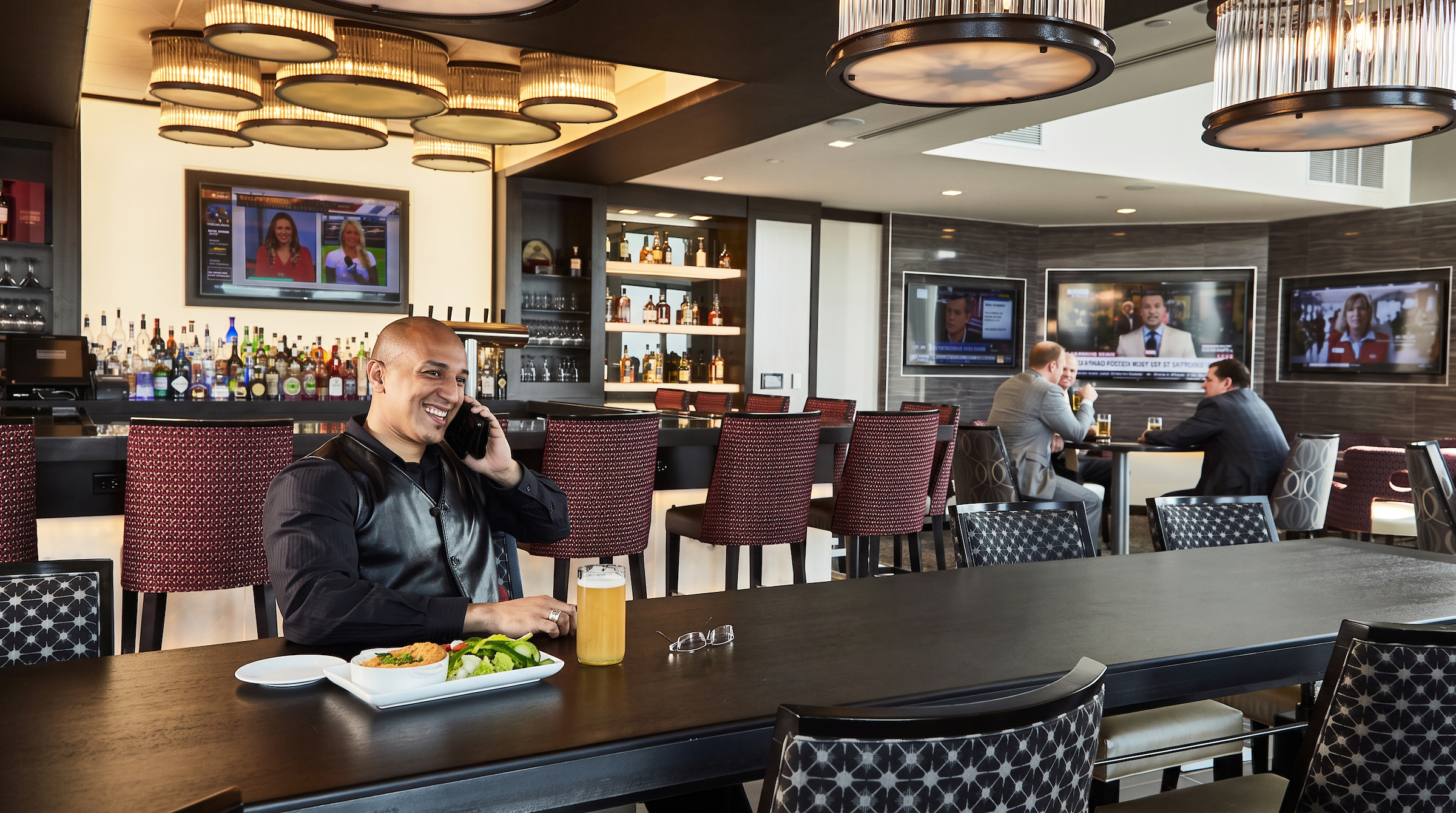 Man at restaurant