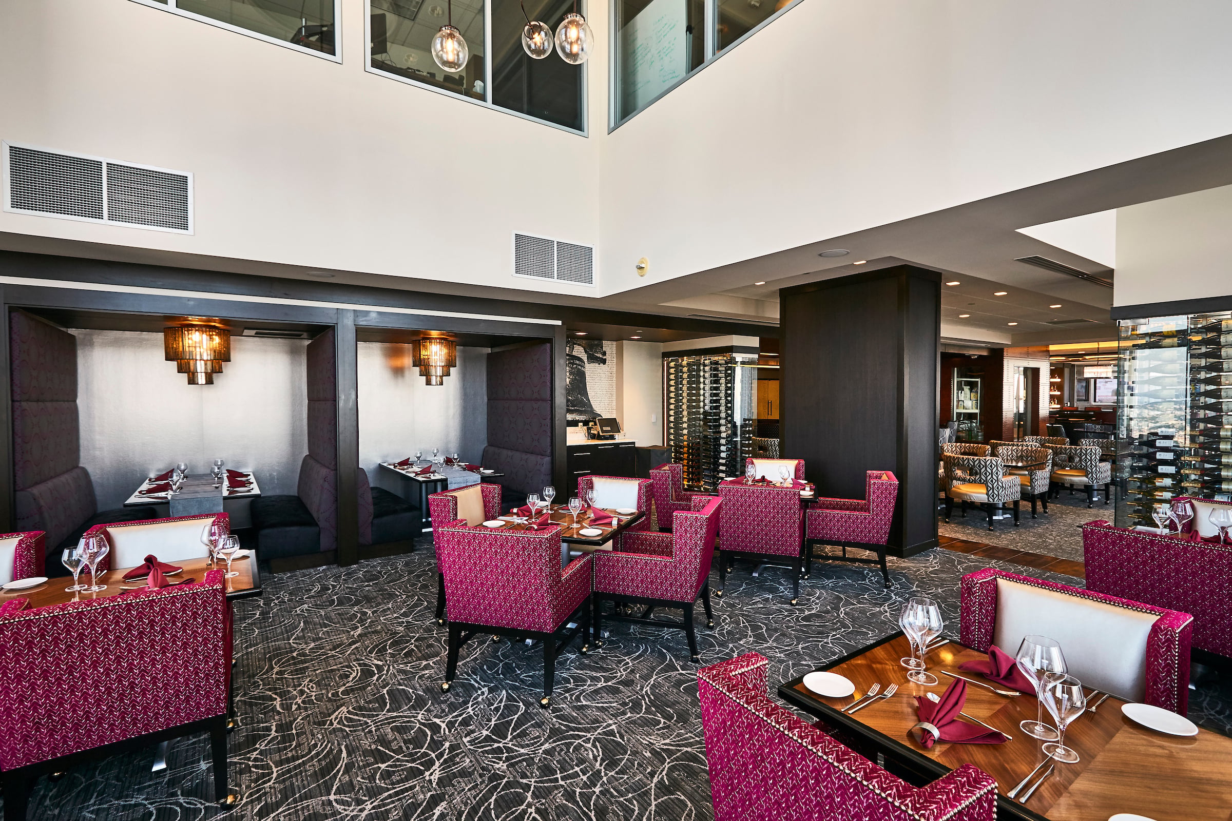 Pyramid Club upscale dining room