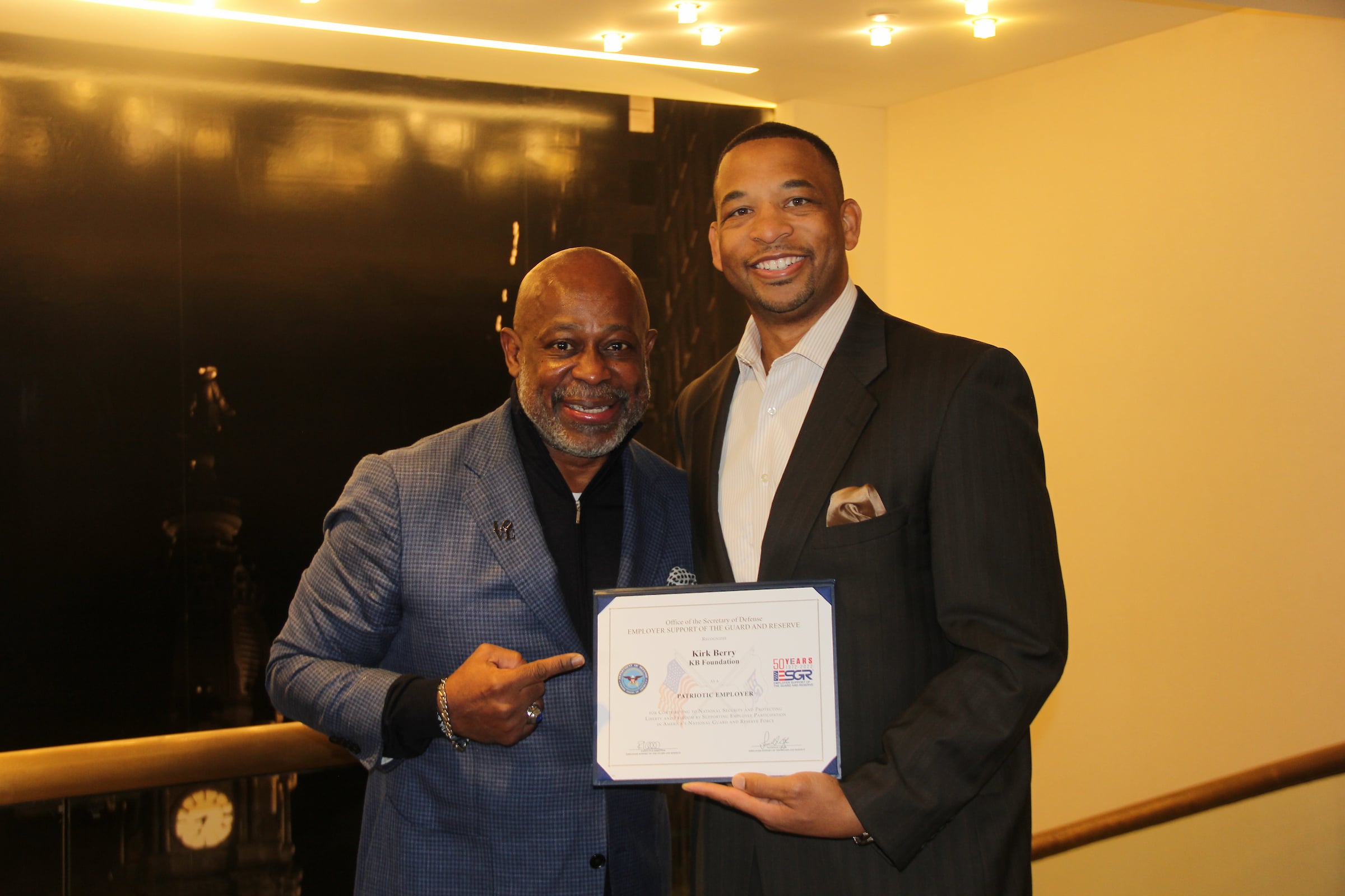 Pyramid Club Award Celebration for two men