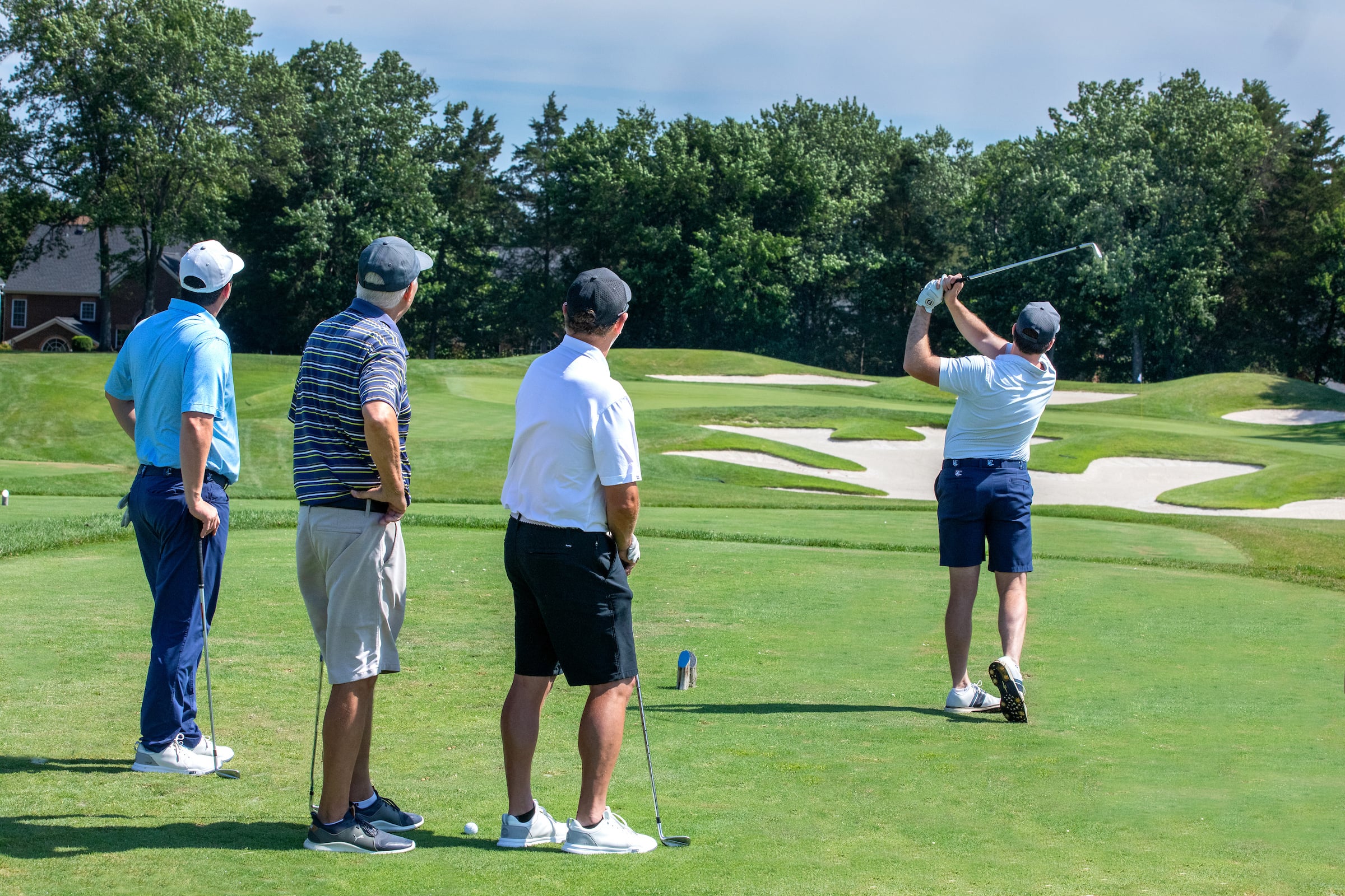 Golfers on course