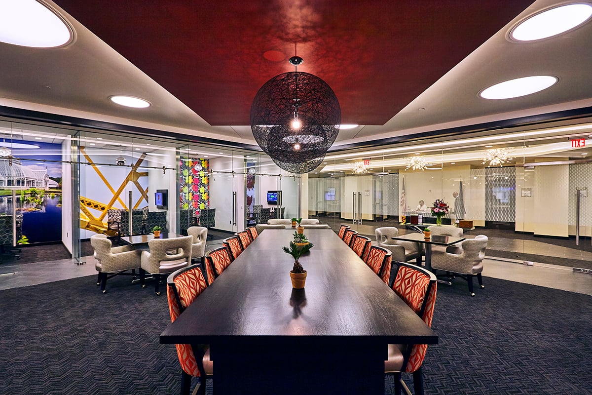 Rivers Club E Lounge with a long table