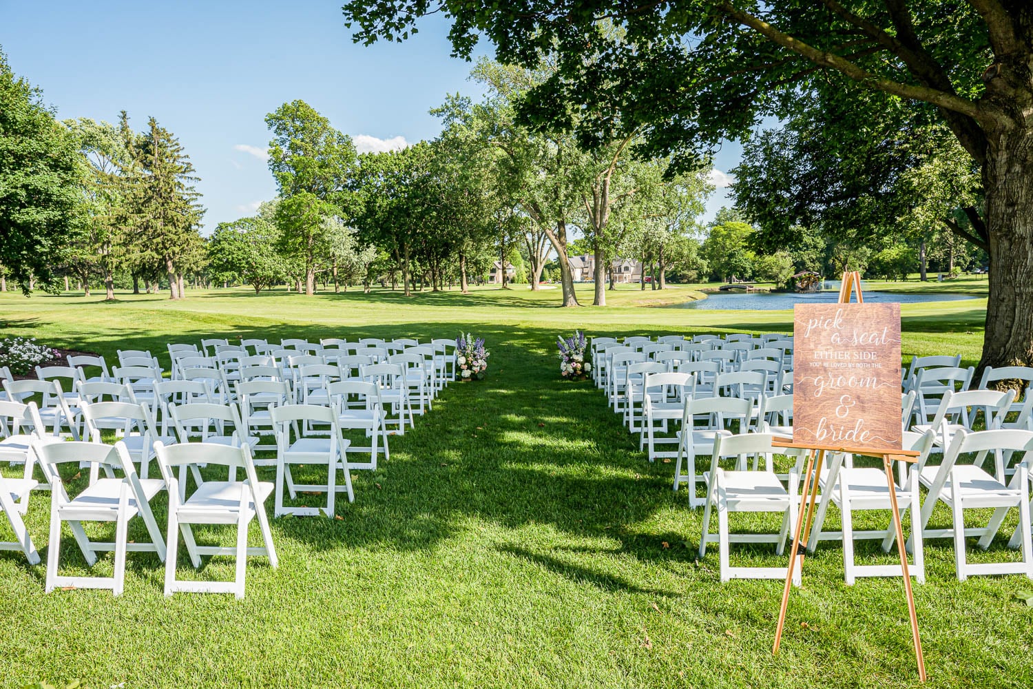 Outdoor ceremony set up