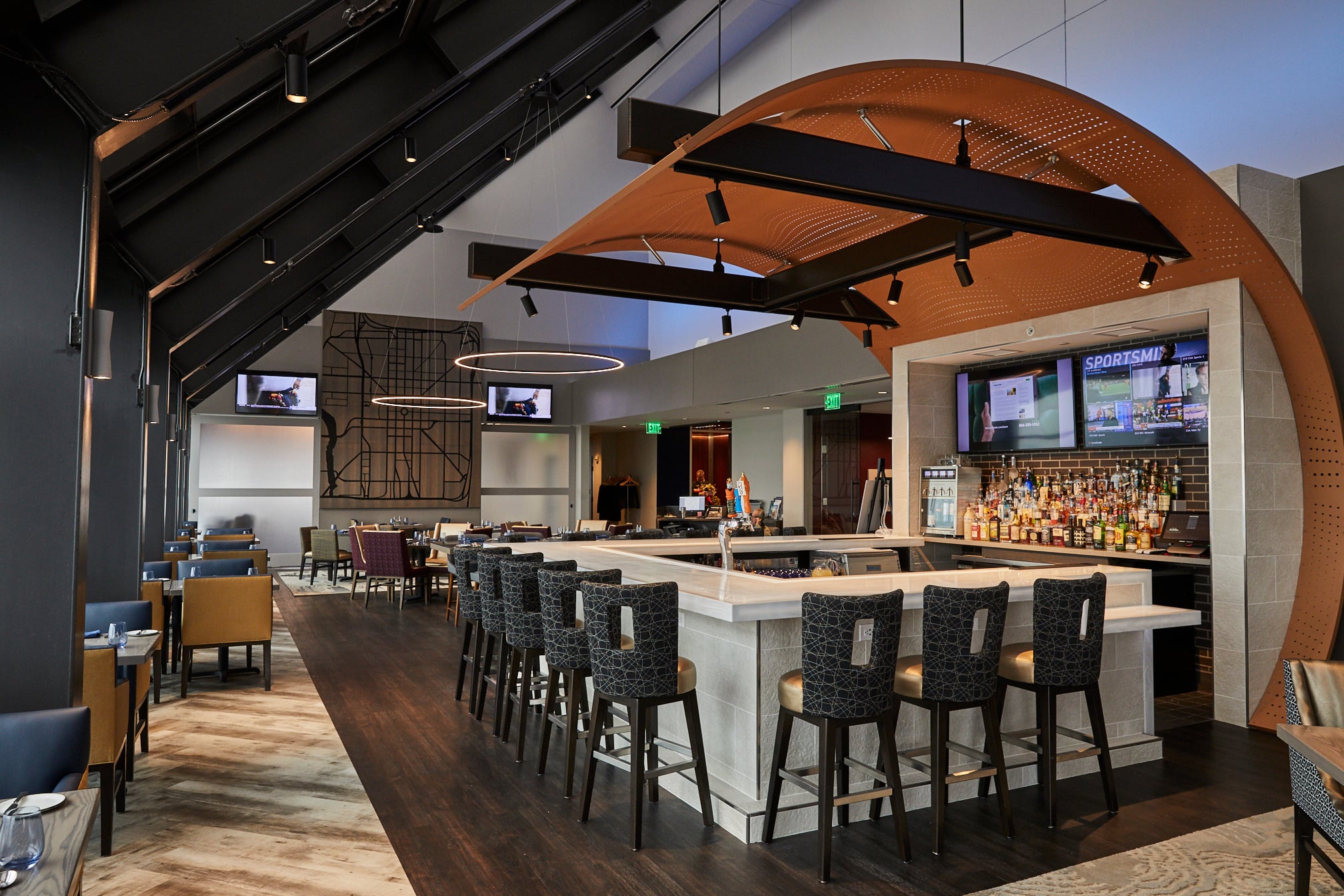 Dining Room & Bar at Skyline Indy Indianapolis