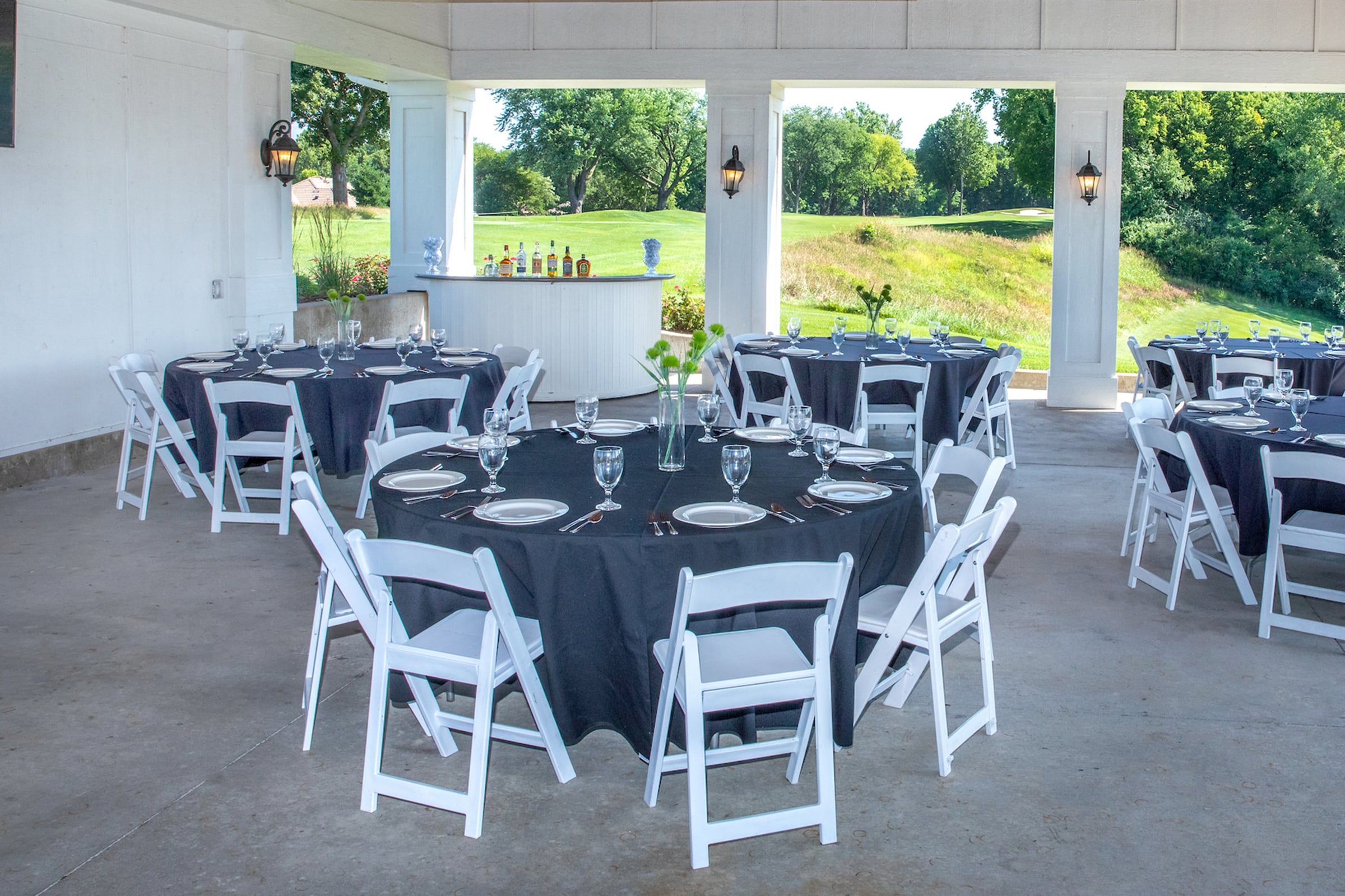 Patio dining space
