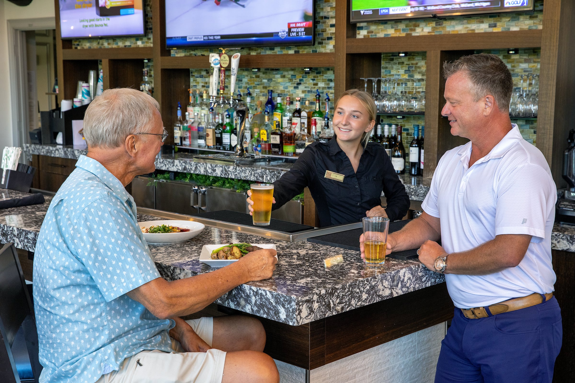 Bartender Serving Members