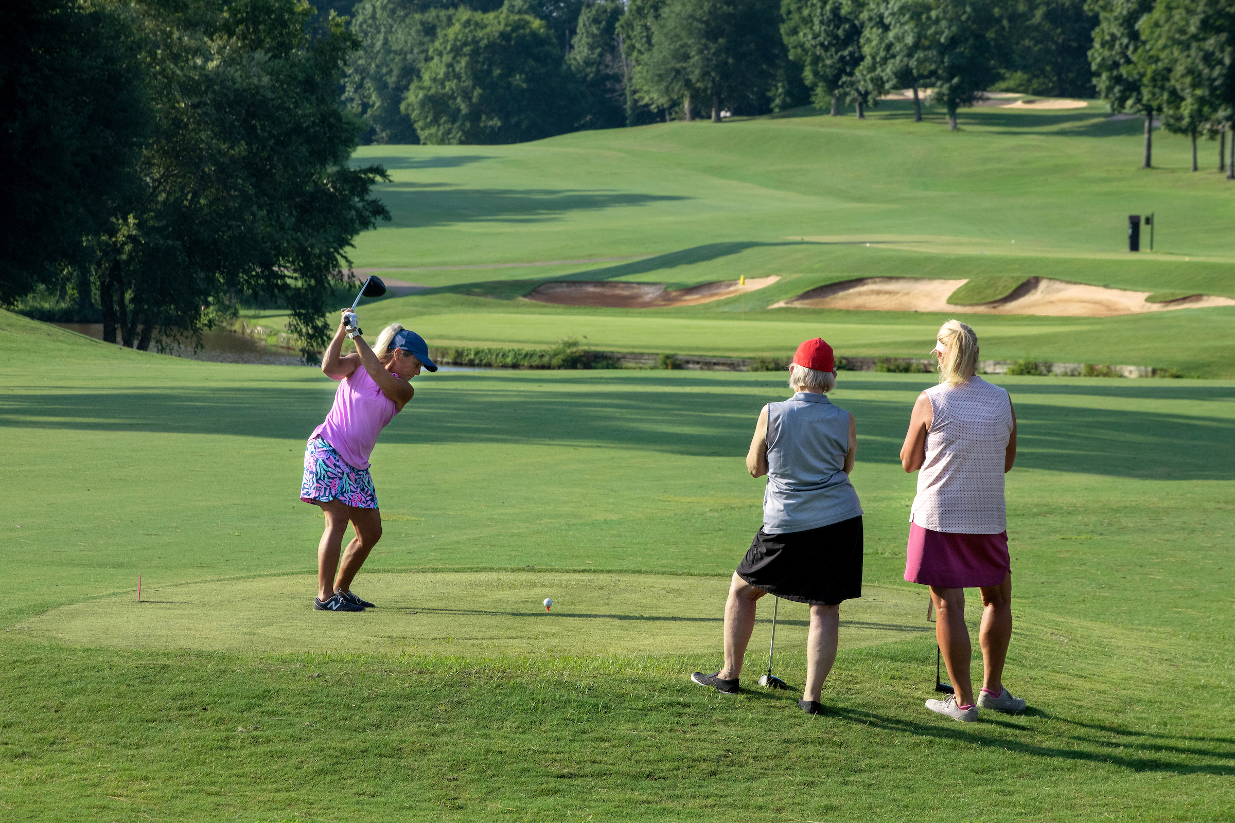 golfers on course